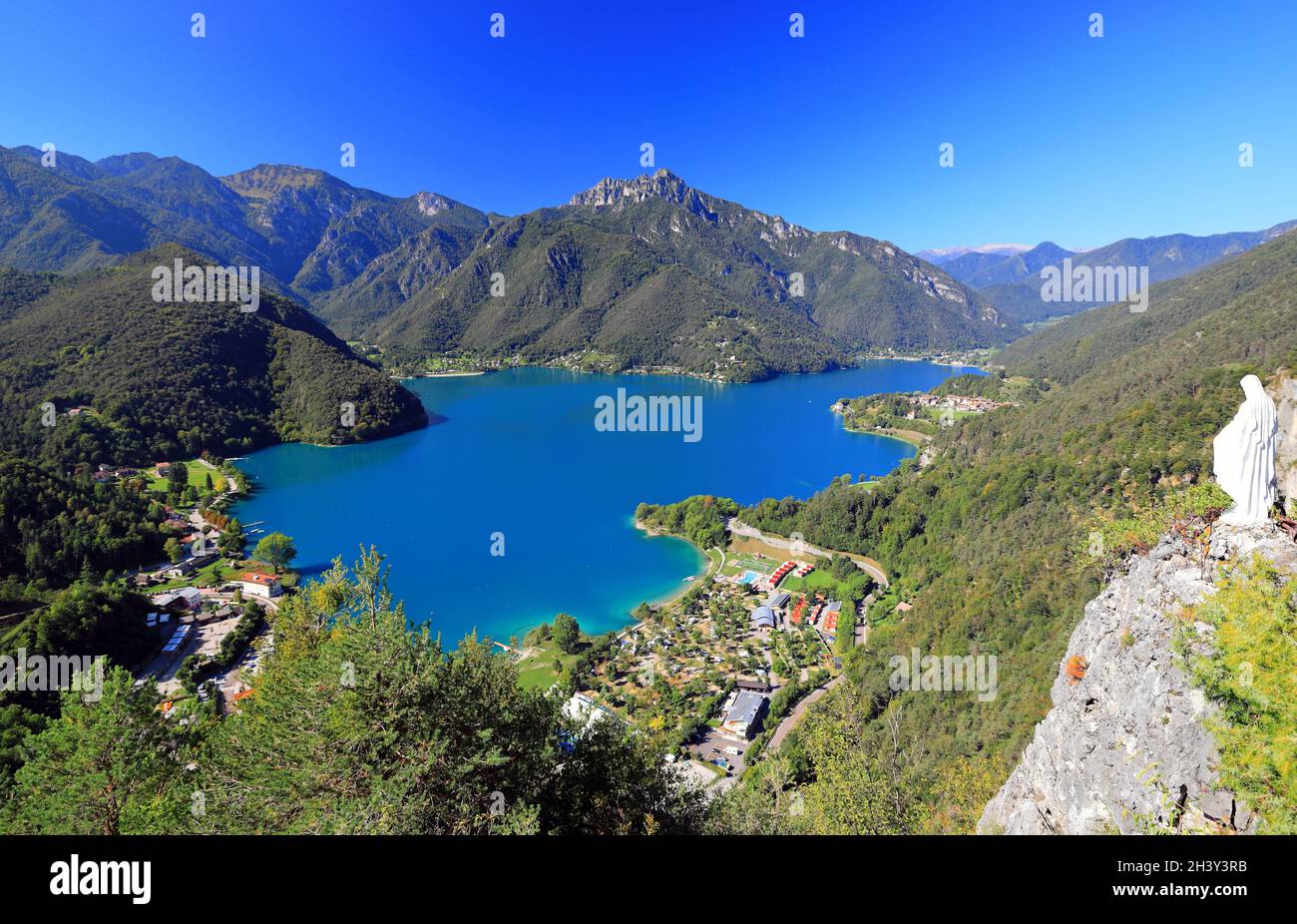 The beautiful Lake Ledro in Trentino. Northern Italy, Europe. Stock Photo