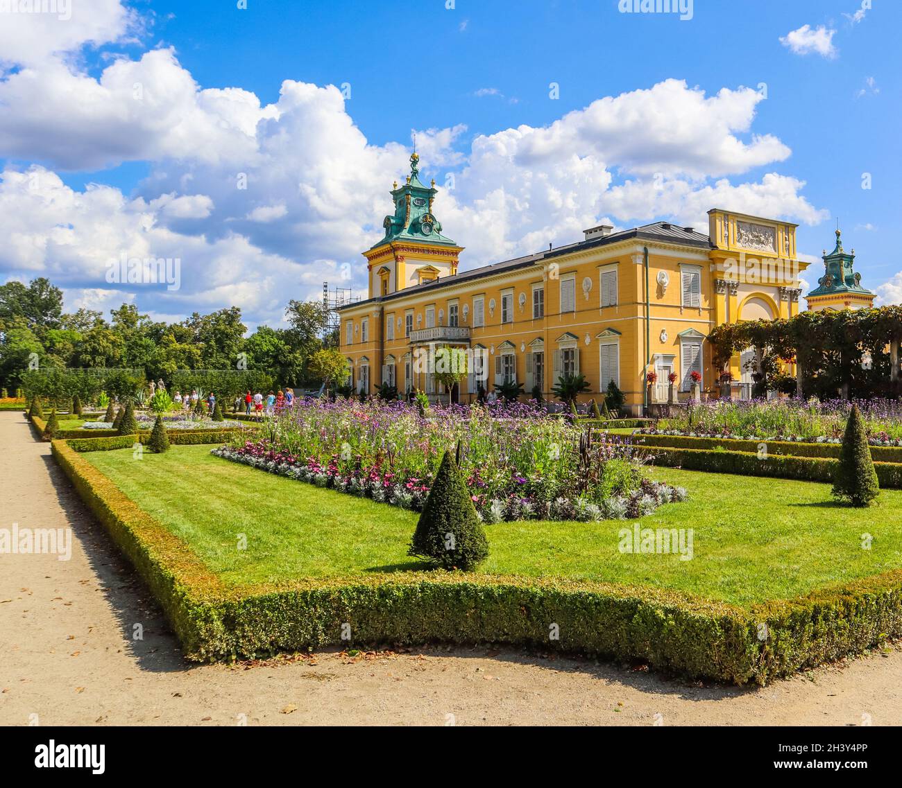 Royal Wilanow Palace in Warsaw. Residence of King John III Sobieski. Poland. August 2019 Stock Photo