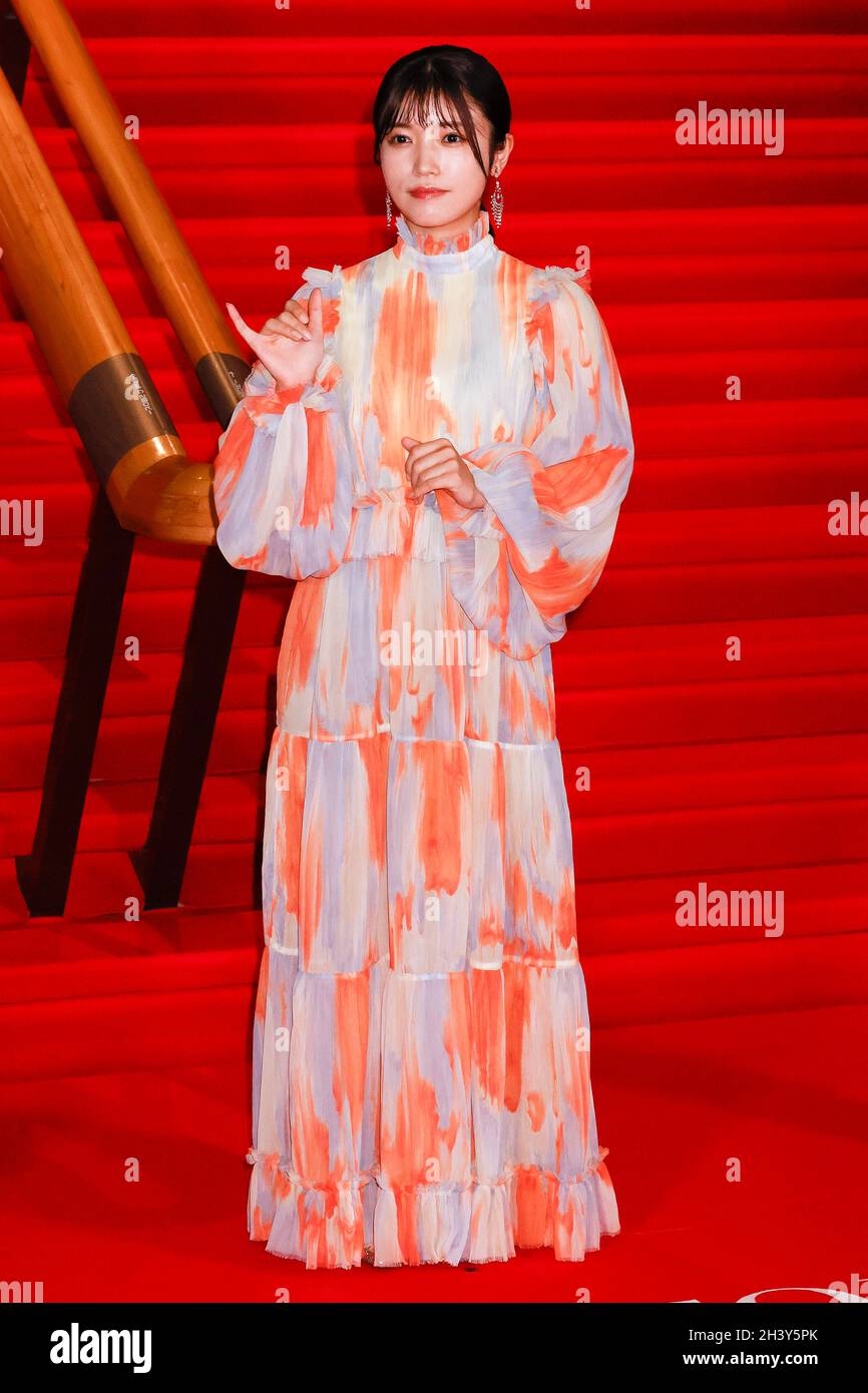 October 30, 2021, Tokyo, Japan: Actress KAREN MIYAMA during the red carpet  for the 34th Tokyo International Film Festival (TIFF) 2021 at Tokyo  International Forum. The film festival runs until November 8. (