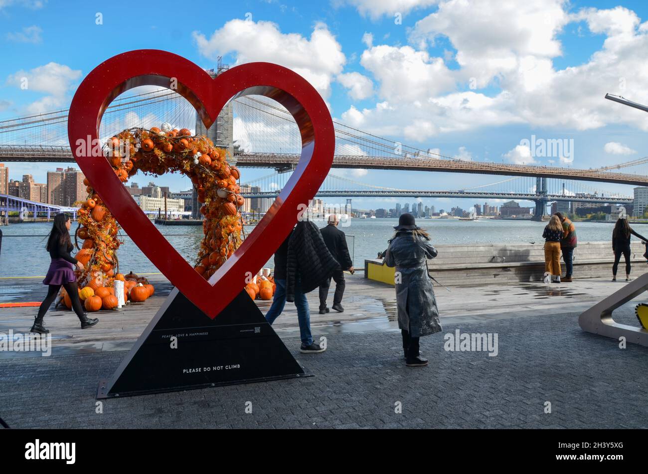 New York City’s South Street Seaport Pumpkin Arch is back for this fall