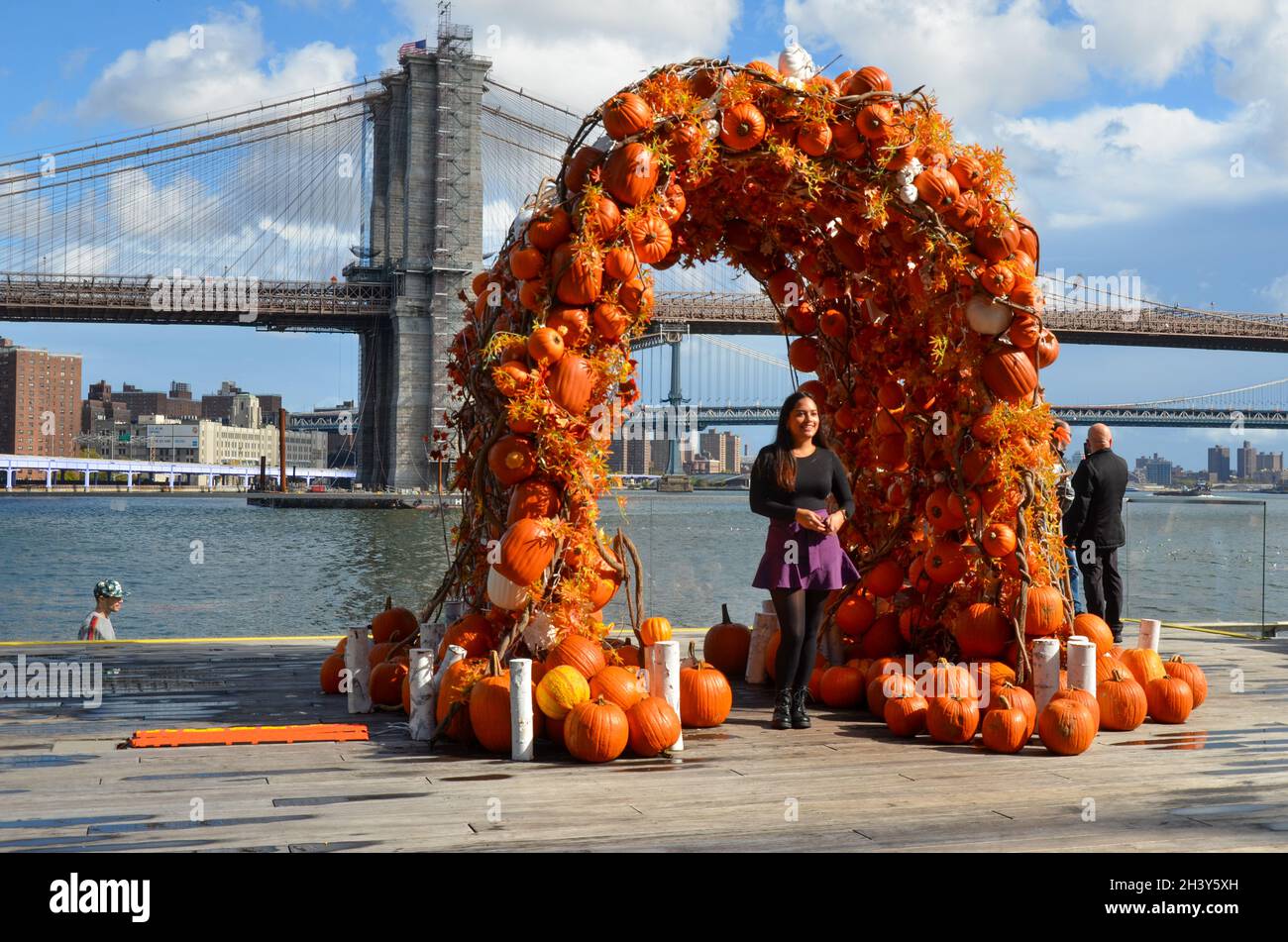 New York City’s South Street Seaport Pumpkin Arch is back for this fall