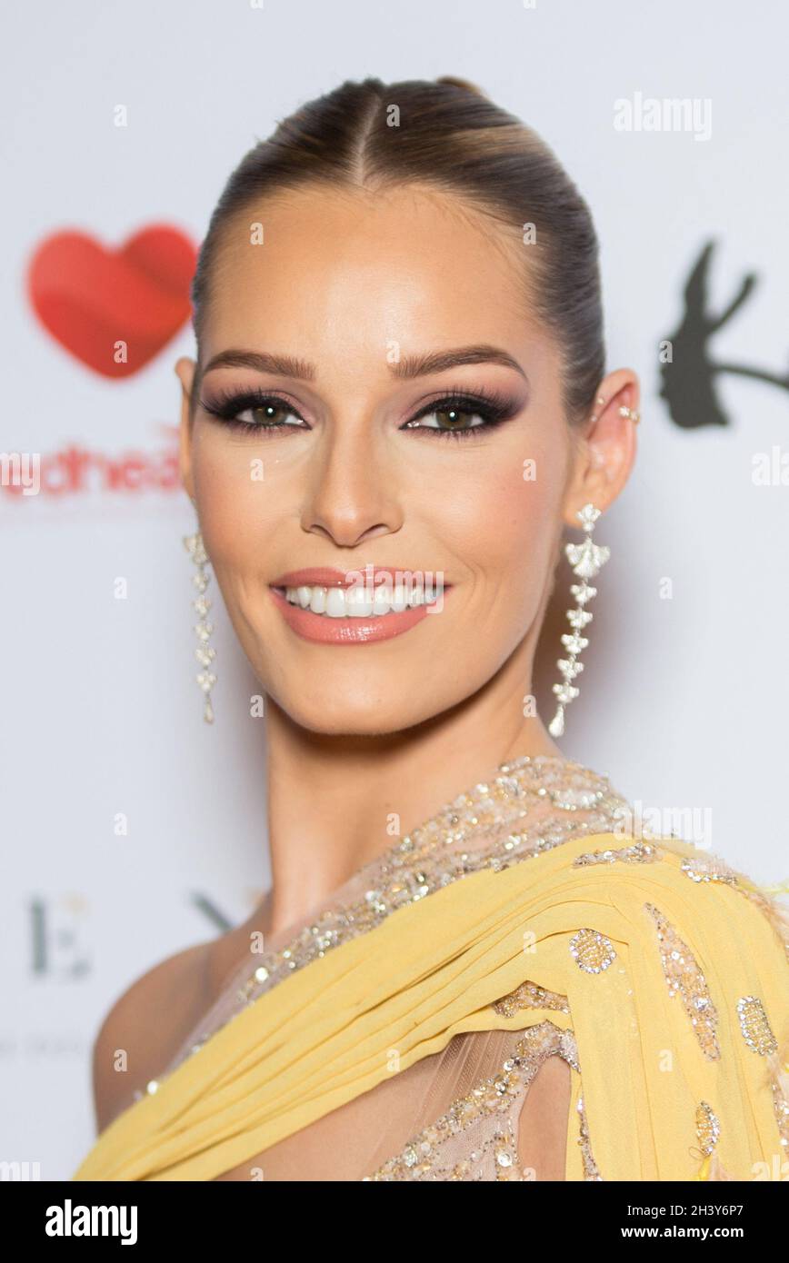 Maeva Coucke attends the photocall during the Global Gift Gala 2021 at