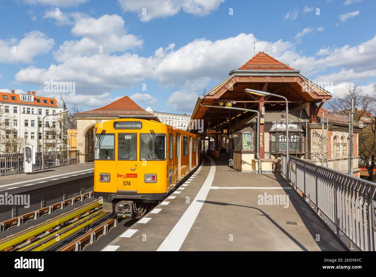 Berlin Metro train railway station Schlesisches Tor of line U3 in Germany  Stock Photo - Alamy