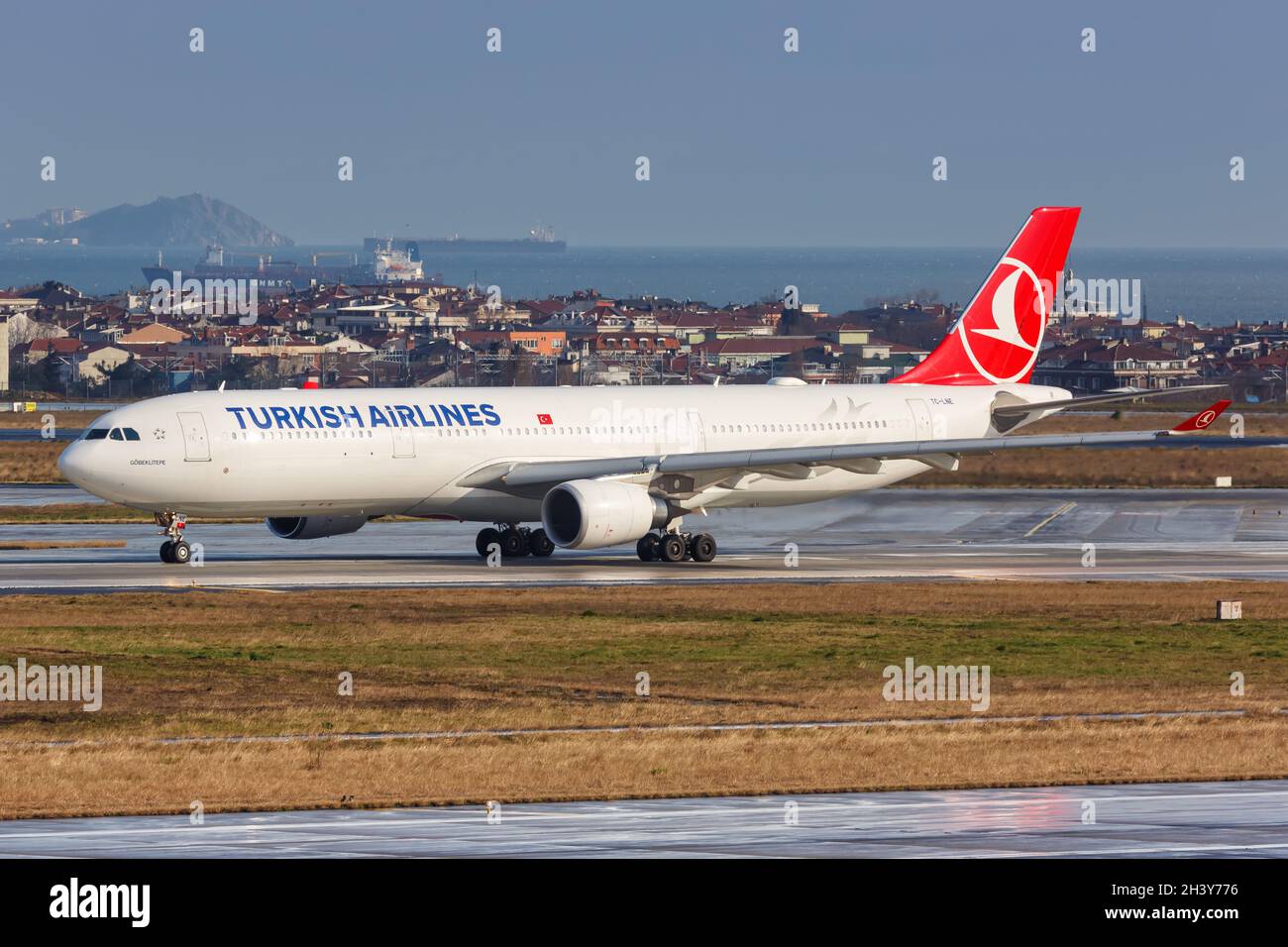 Turkish Airlines Airbus A330-300 Aircraft Istanbul AtatÃ¼rk Airport Stock Photo