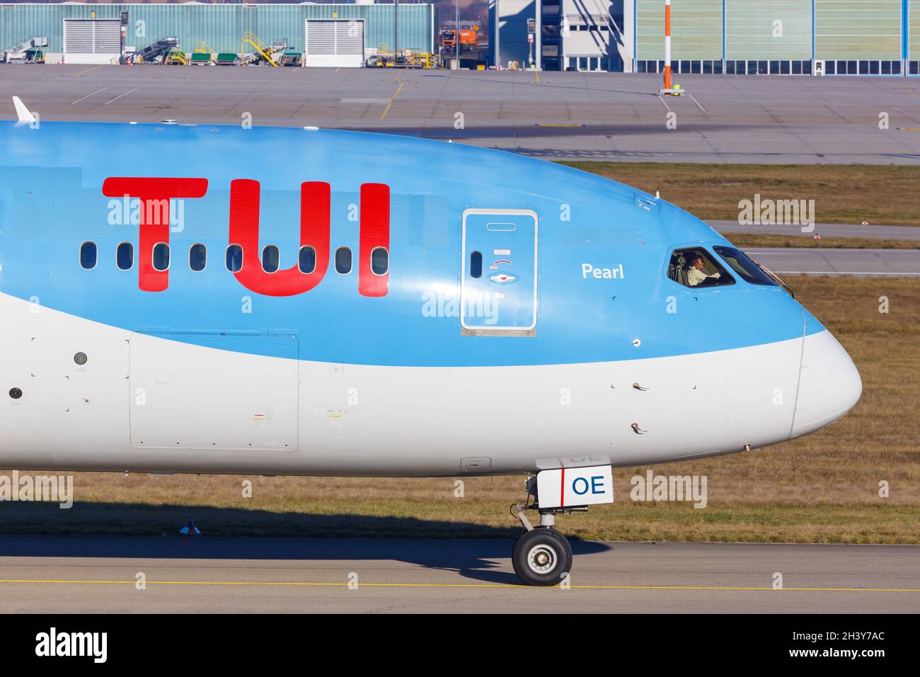 TUI Boeing 787-8 Dreamliner aircraft Stuttgart Airport in Germany Stock Photo