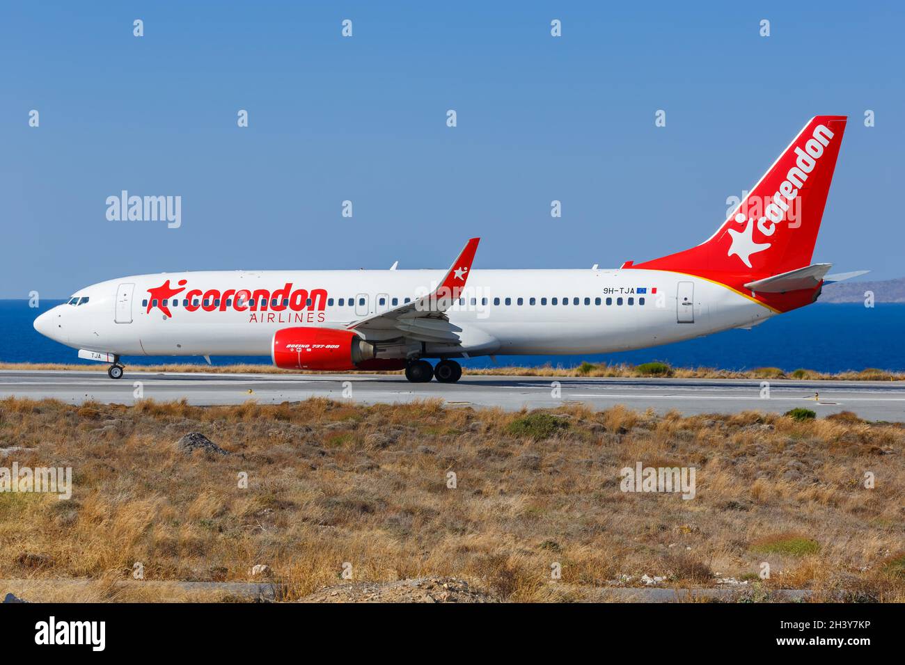Corendon Airlines Boeing 737-800 aircraft Heraklion Airport, Crete Stock  Photo - Alamy