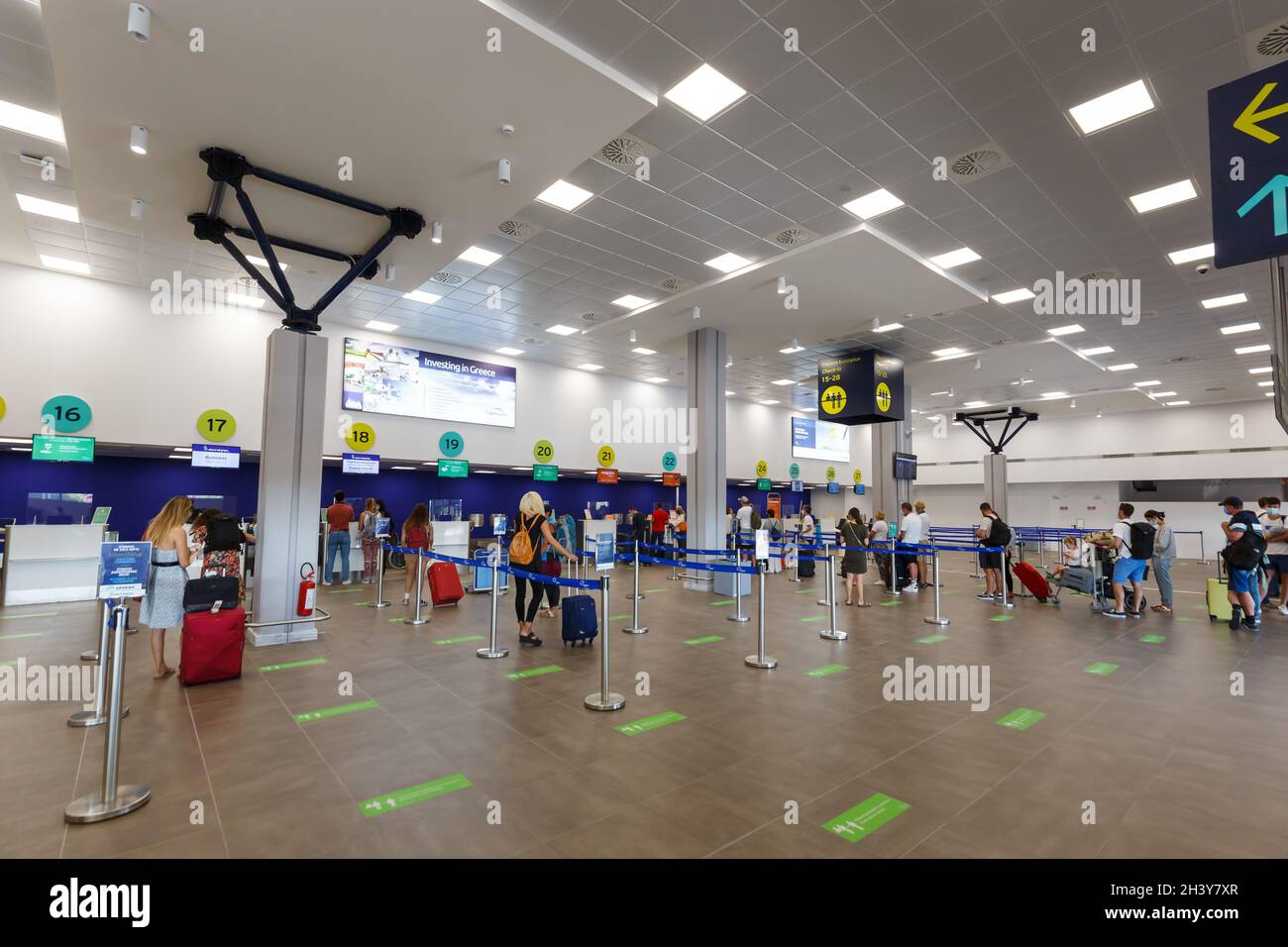 Corfu Airport CFU Corfu Airport Terminal in Greece Stock Photo Alamy