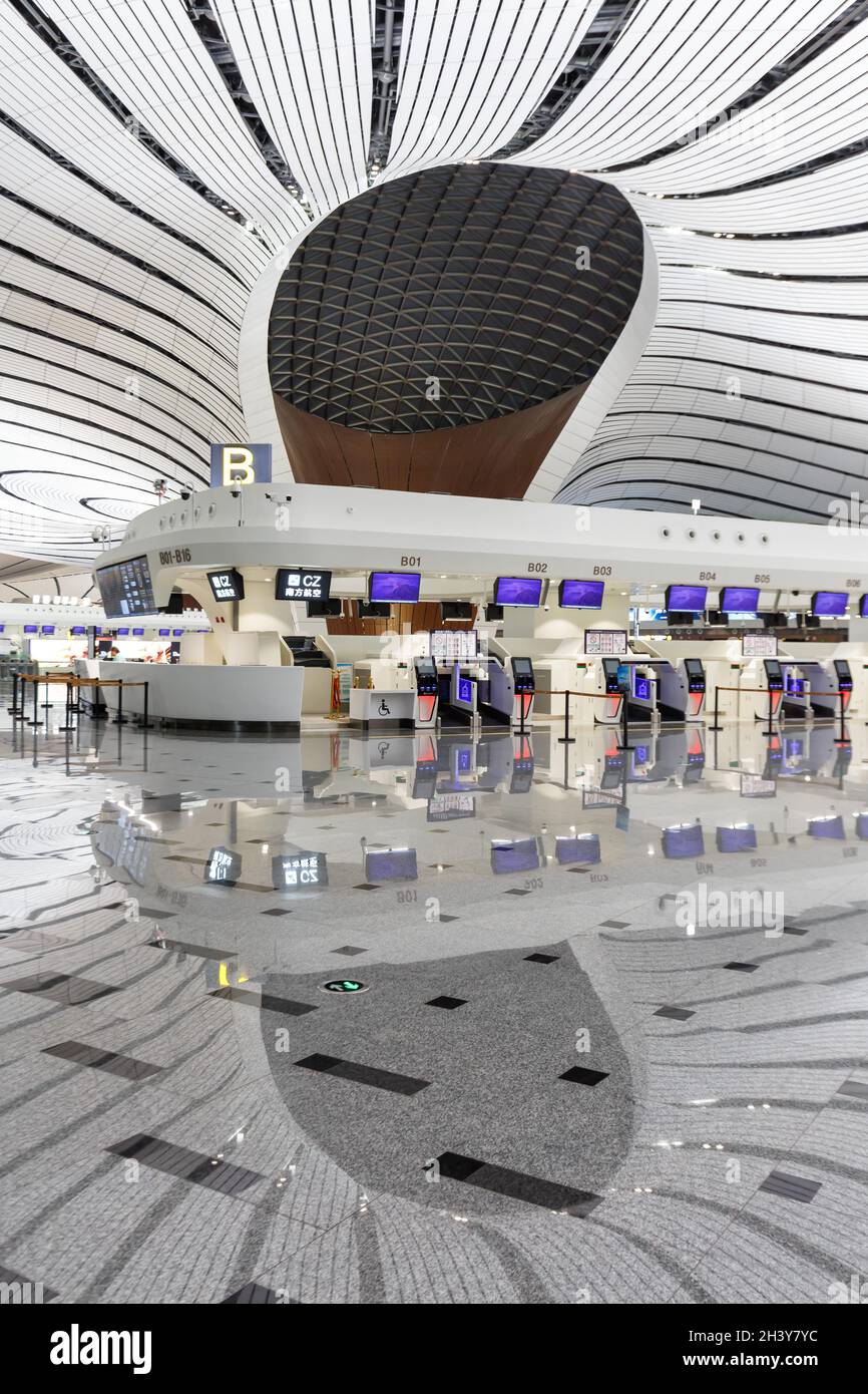 Flughafen Peking Beijing Daxing New International Airport Terminal in China Stock Photo