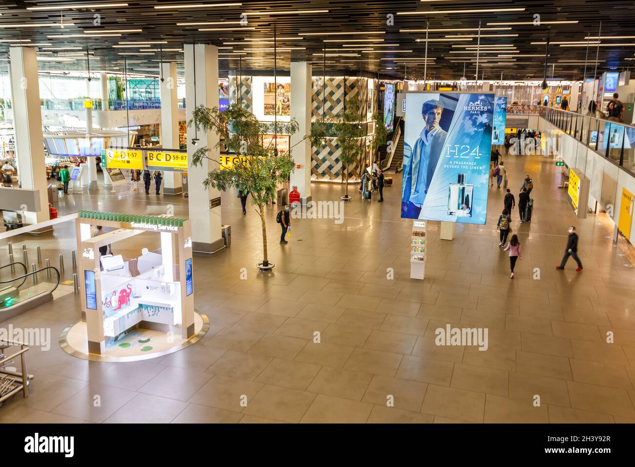 Amsterdam Schiphol Airport Terminal AMS in the Netherlands Stock Photo