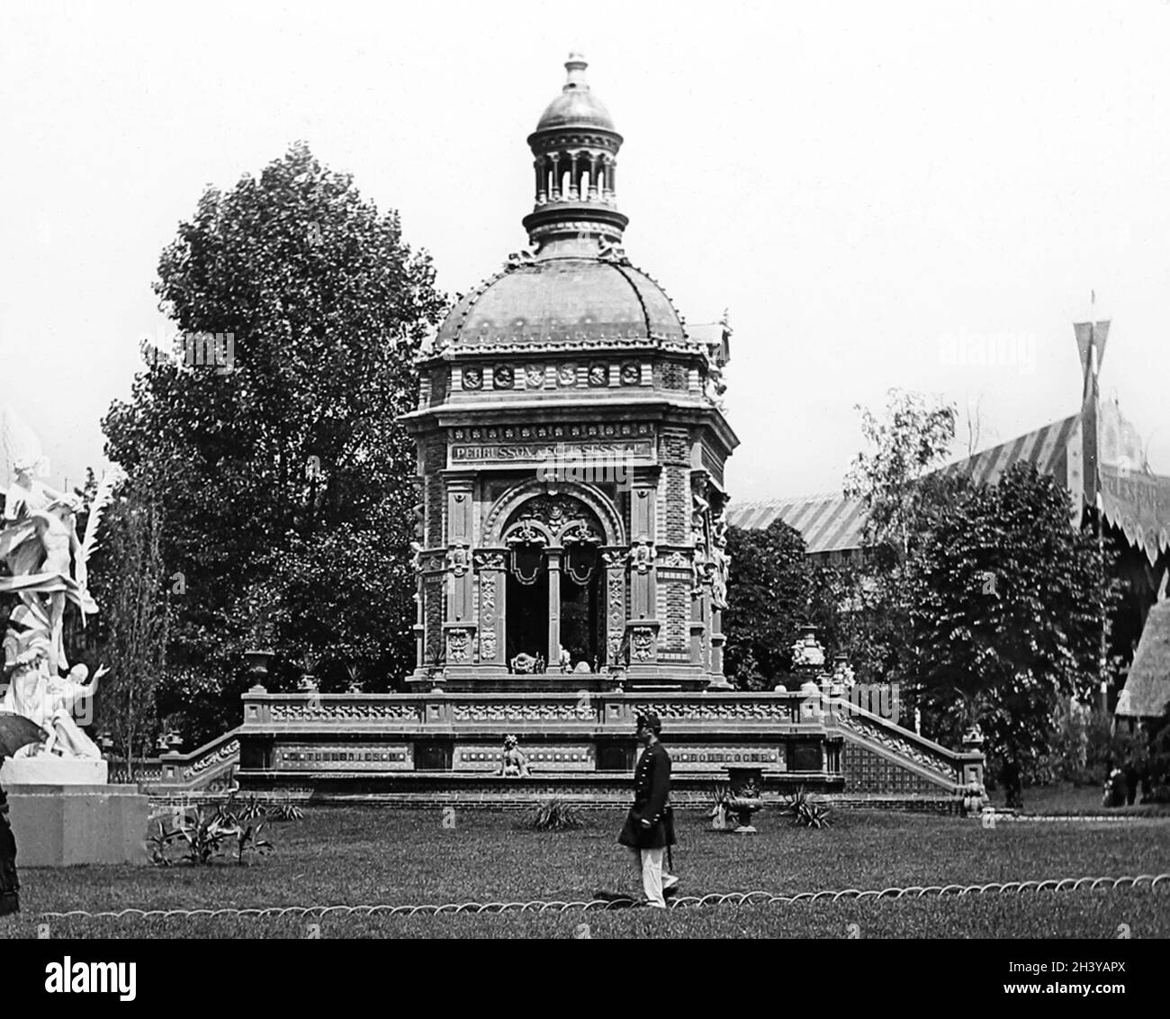 Gardens, 1889 Exposition Universelle, Paris, France Stock Photo