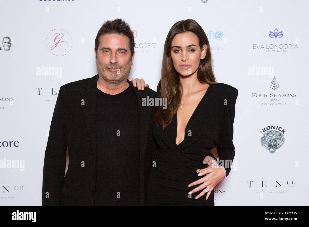 Richard Orlinski, Elisa Bachir Bey attends the photocall during the