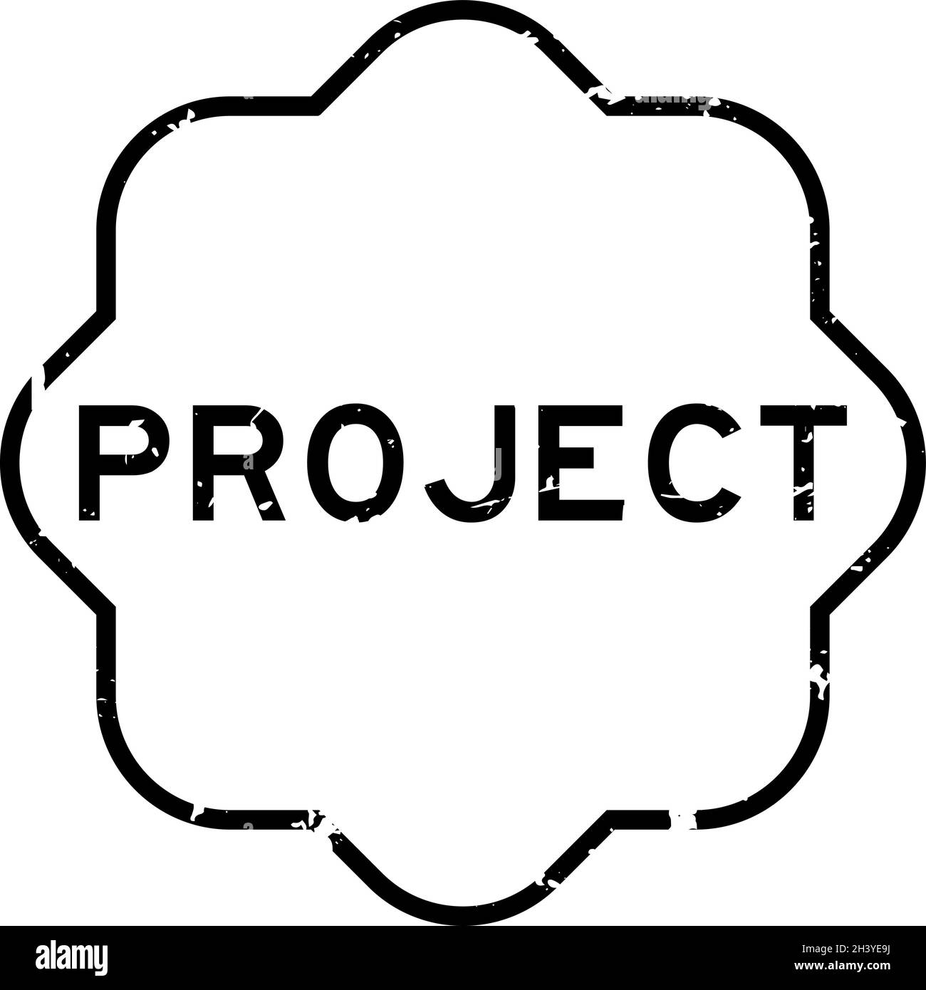 Grunge blackproject word rubber seal stamp on white background Stock ...