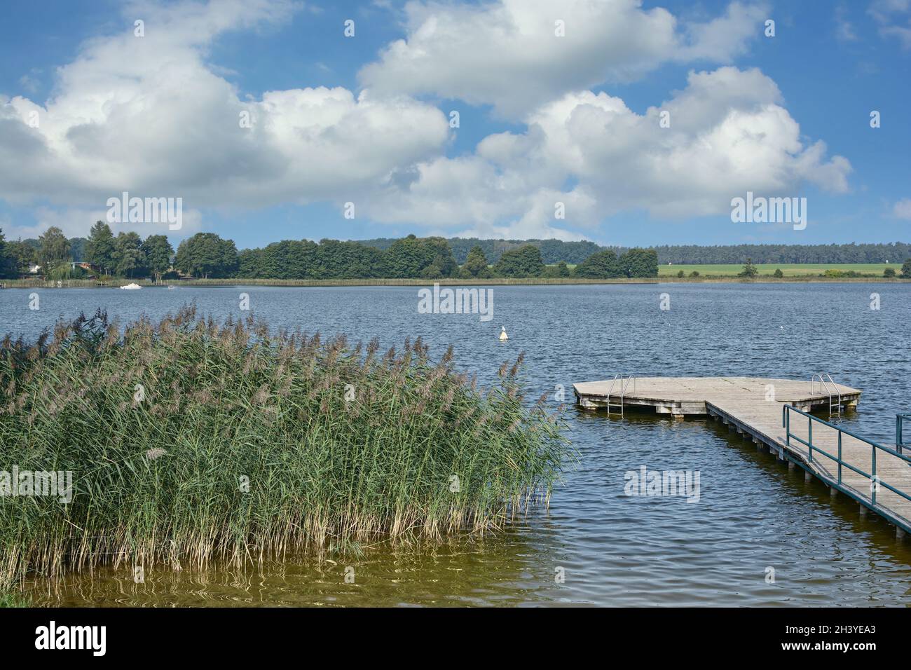 Lake Grosser Priepertsee,Mecklenburg Lake District,Germany Stock Photo