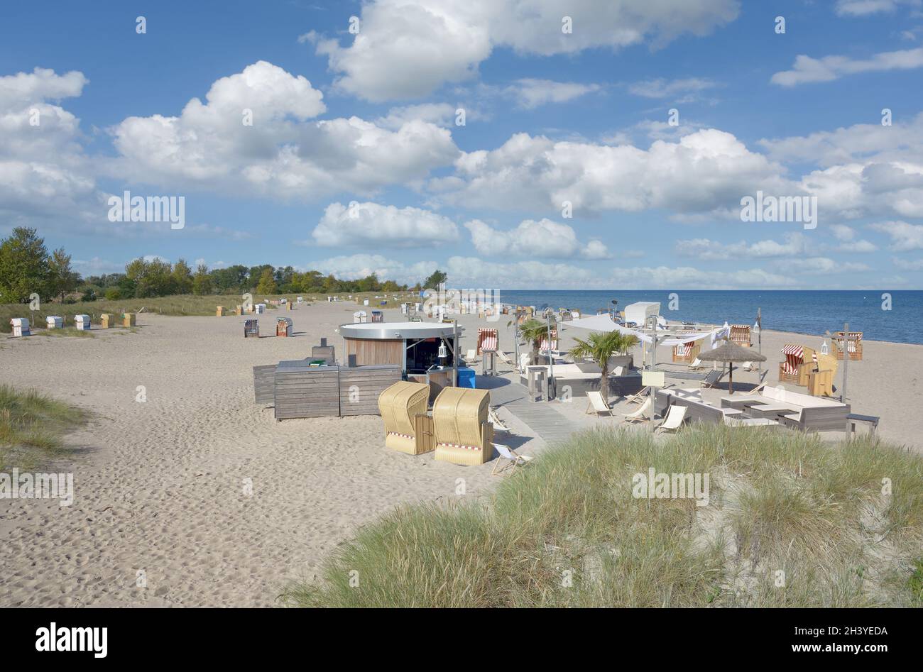 Beach of Heiligenhafen at baltic Sea,Schleswig-Holstein,Germany Stock Photo