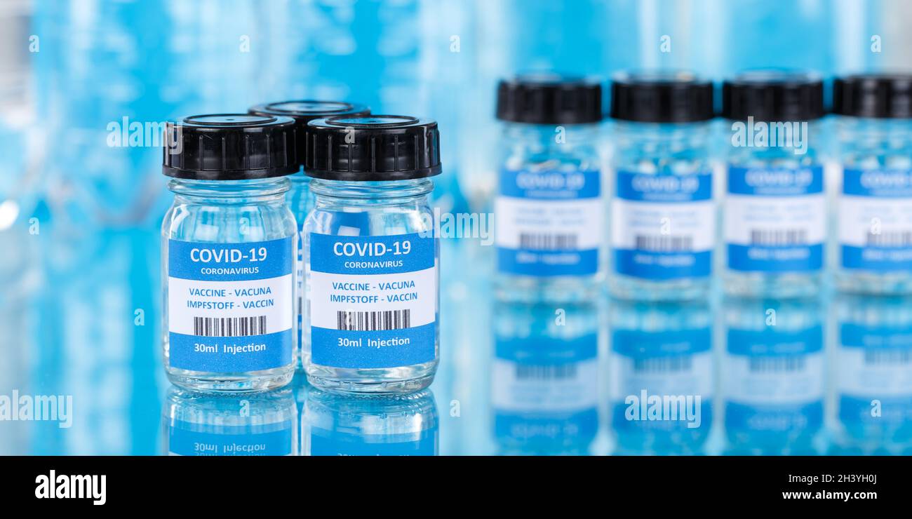 Coronavirus Corona Virus COVID-19 Covid Vaccine Vaccine Banner Stock Photo