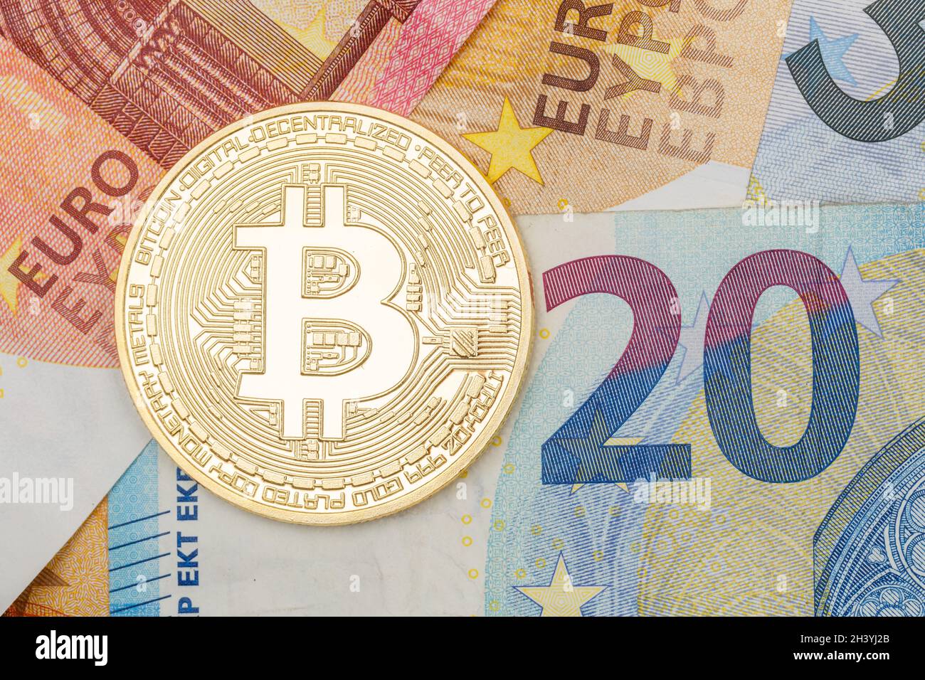Bitcoin crypto currency online pay digital money cryptocurrency euro  economy finance Stock Photo - Alamy