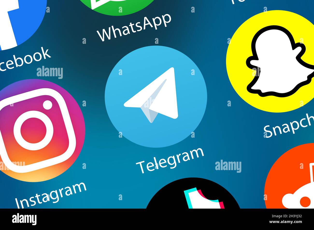 Telegram logo social media icon social network on the internet ...