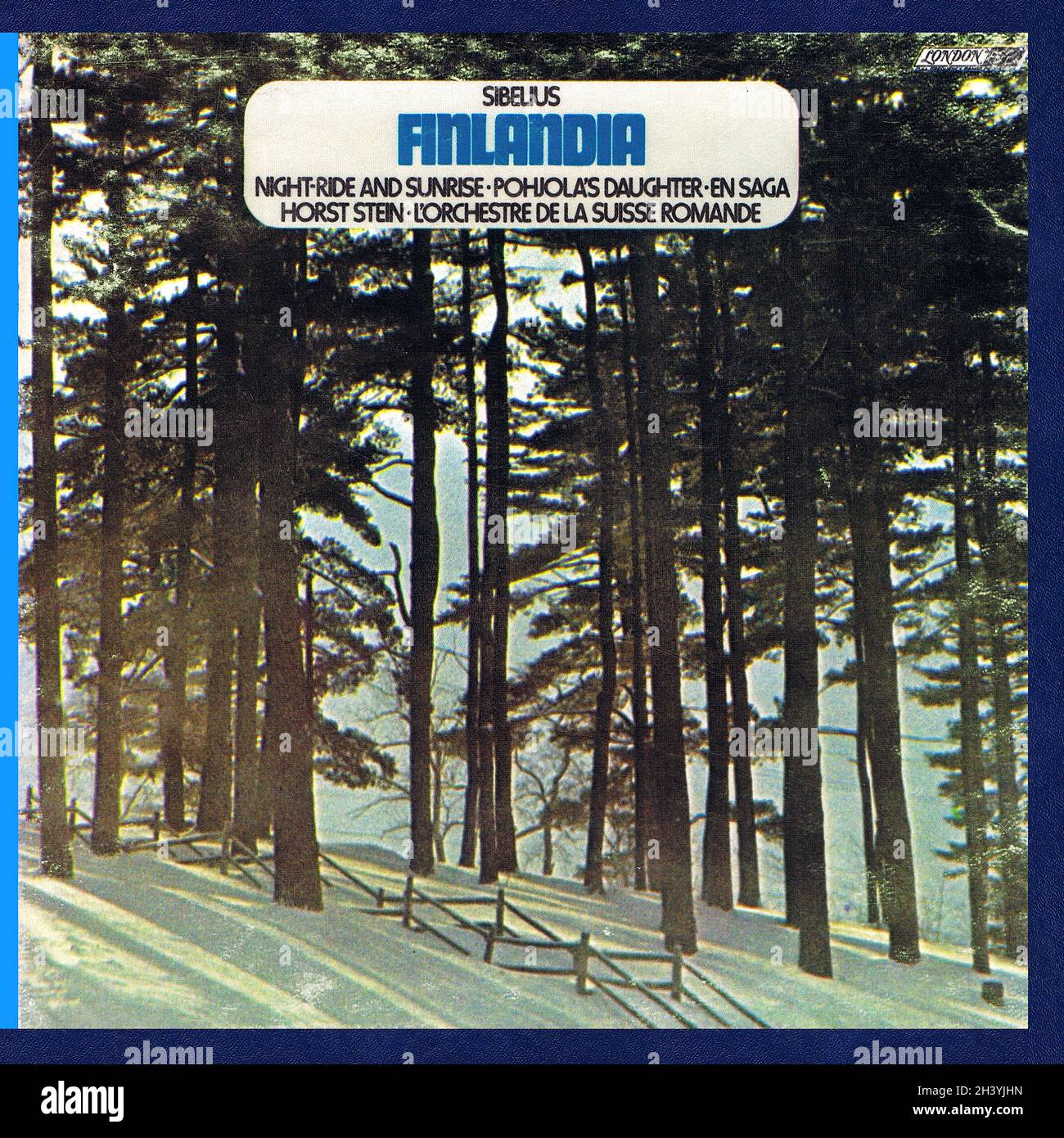 Sibelius Nightride and Sunrise â€¢ Pohjola's Daughter â€¢ Finlandia â€¢ En Saga - Horst Stein London R2R - Classical Music Vintage Vinyl Record Stock Photo