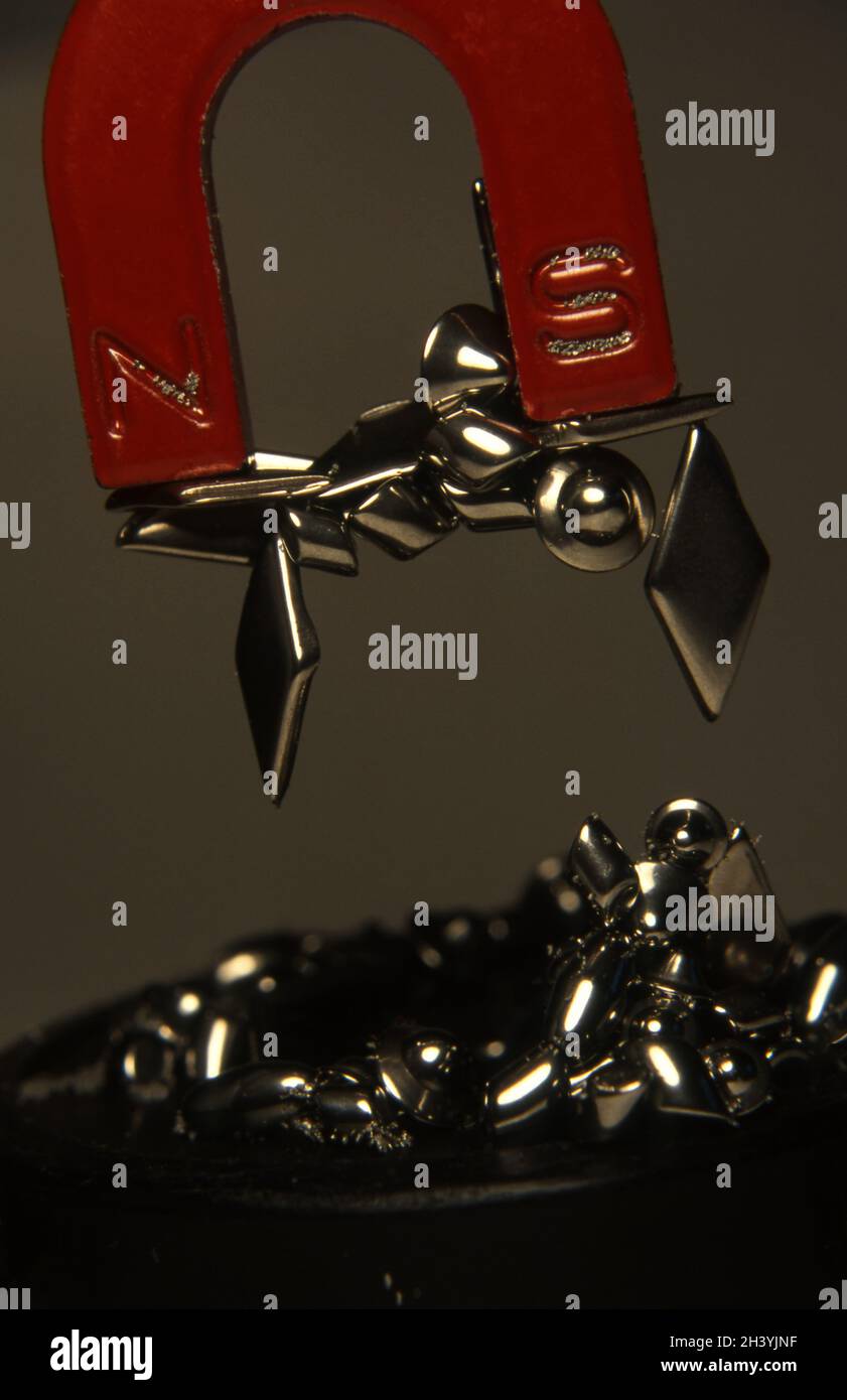 STUDIO IMAGE OF A MAGNET Stock Photo