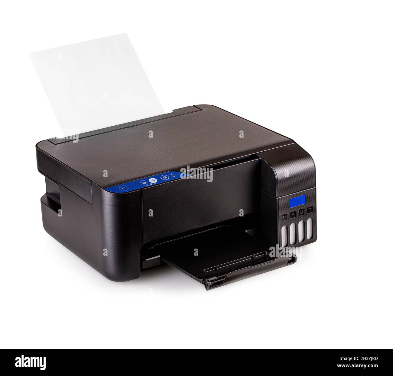modern compact colore home printer isolated on white background Stock Photo