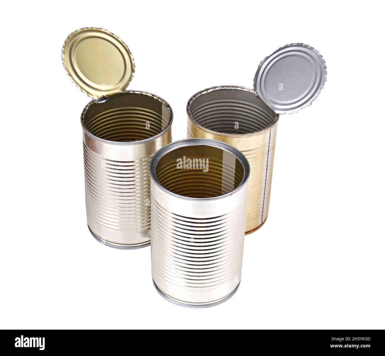 Tin cans to be recycled Stock Photo Alamy
