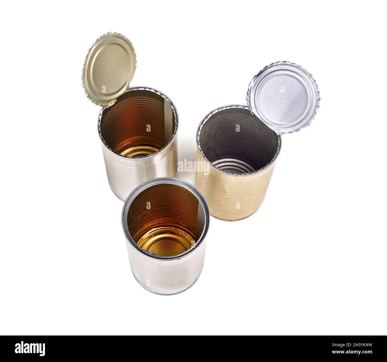 Tin cans to be recycled Stock Photo Alamy