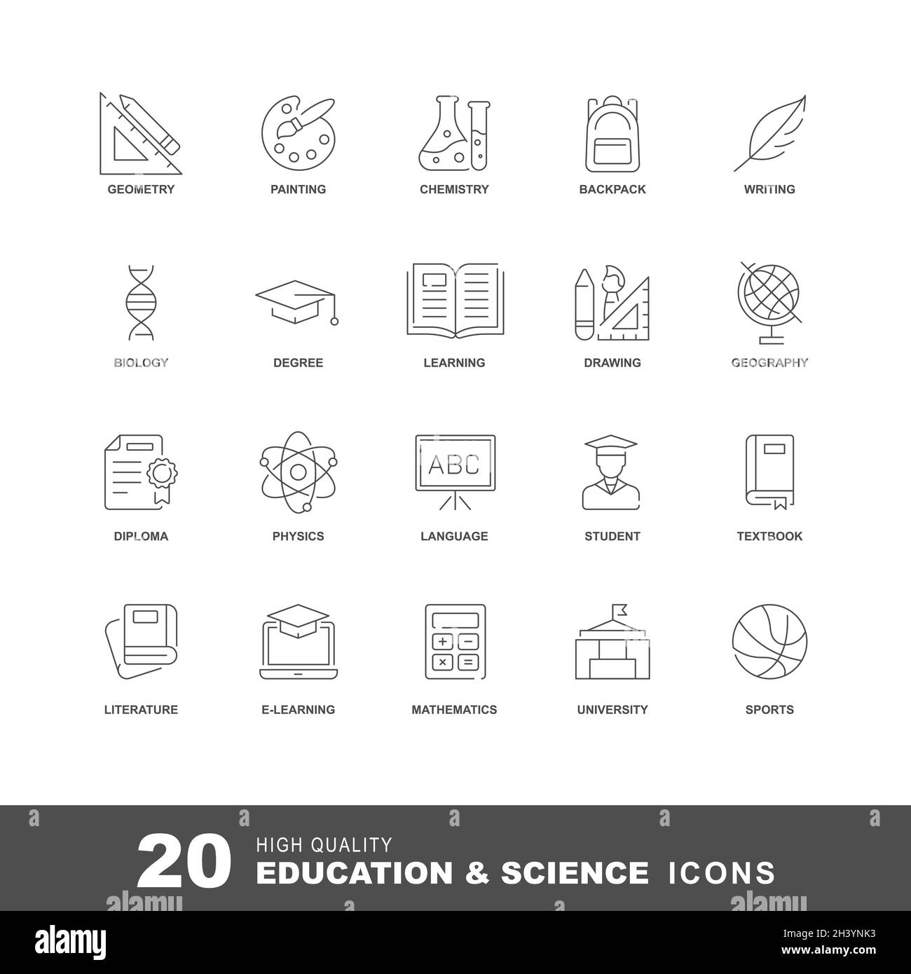 10 - Free education icons