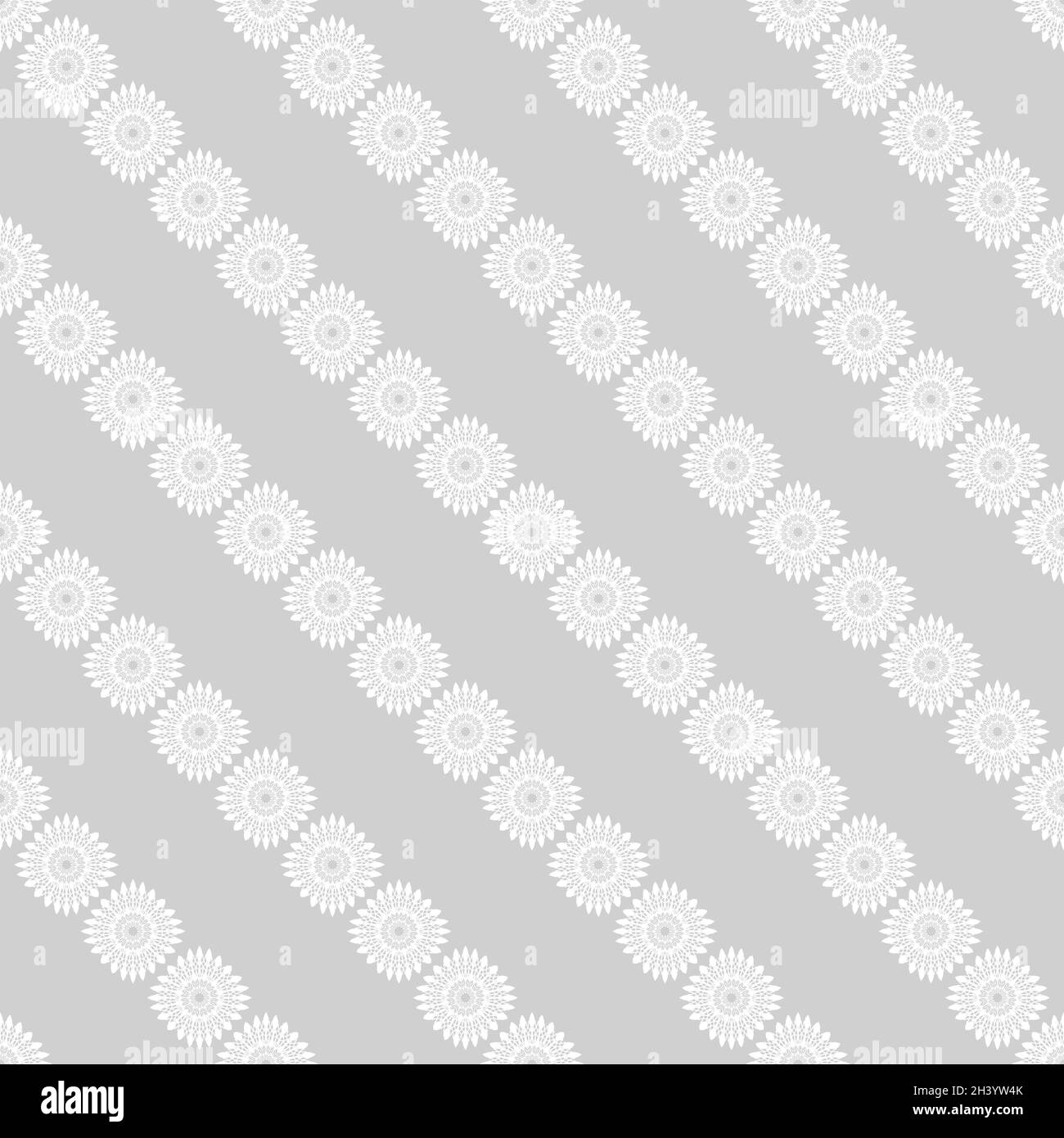 Winter seamless pattern with white snowflakes on grey background ...