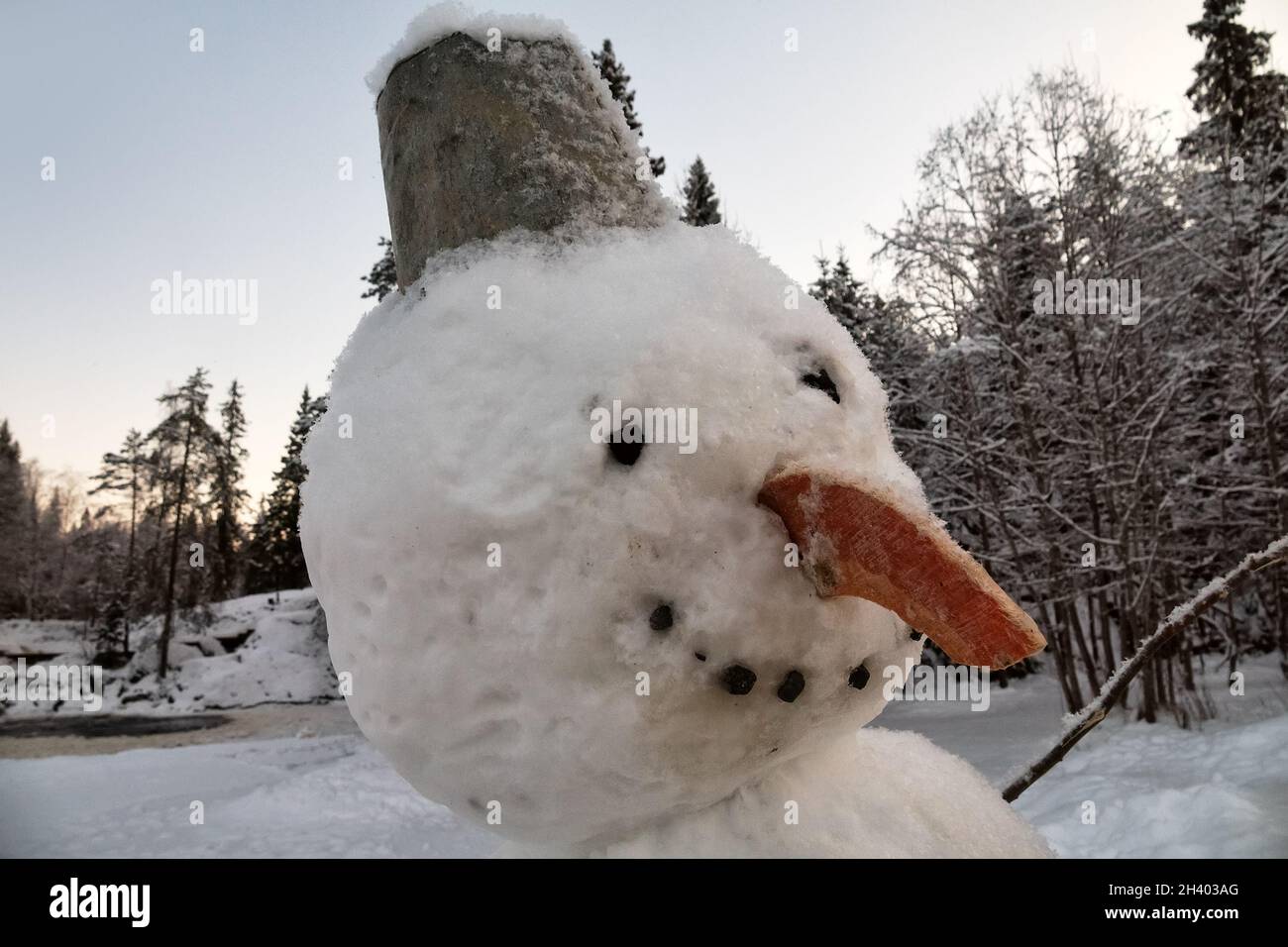 A wonderful snowman Stock Photo