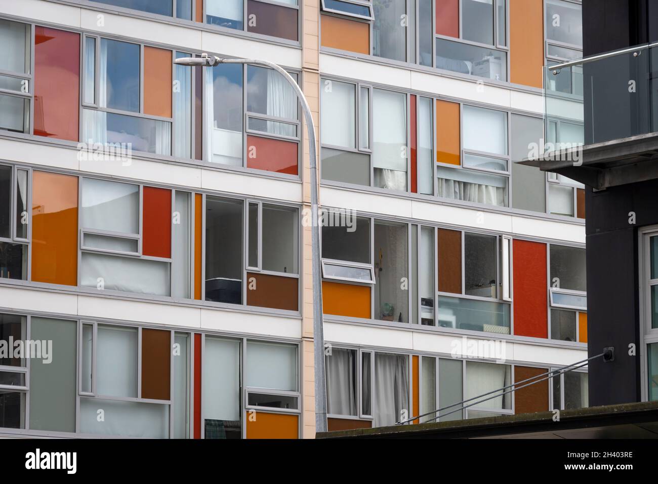 Apartment building, Wellington, North Island, New Zealand Stock Photo 