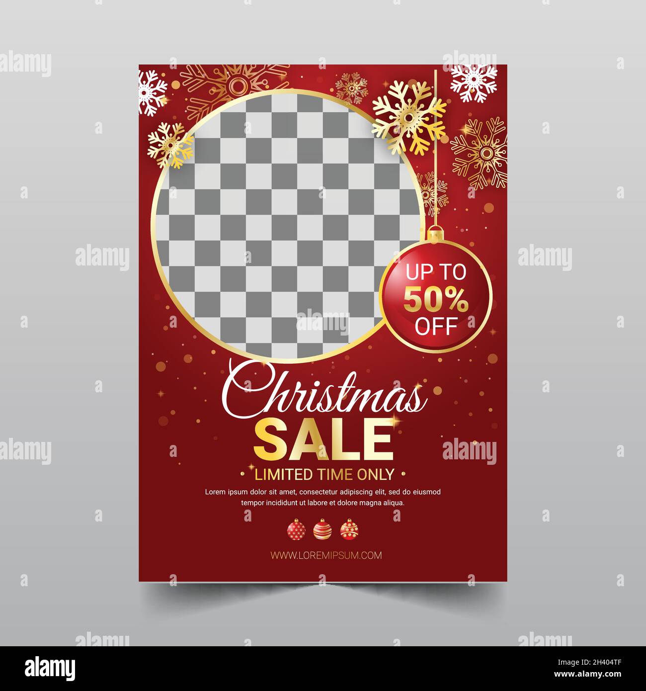 christmas poster template sales vector design illustration Stock Vector