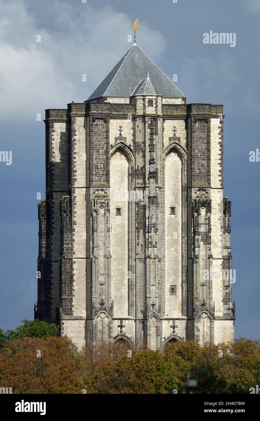 Tower of the Sint-Lievens Minster in Zierikzee Stock Photo