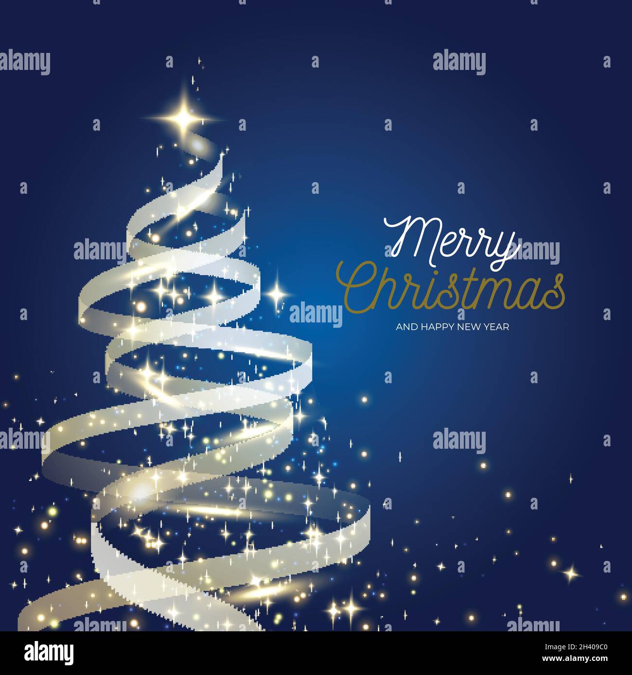 abstract golden christmas tree vector design illustration Stock Vector