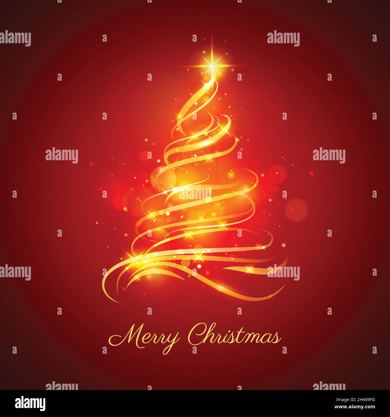abstract golden christmas tree vector design illustration Stock Vector ...