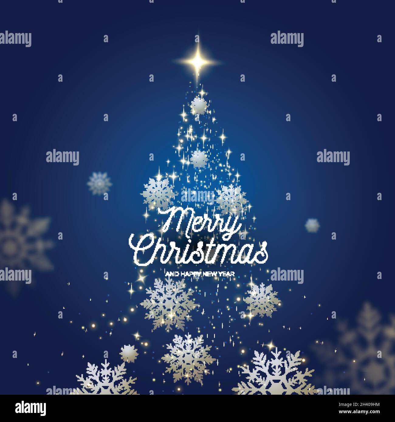 abstract golden christmas tree vector design illustration Stock Vector