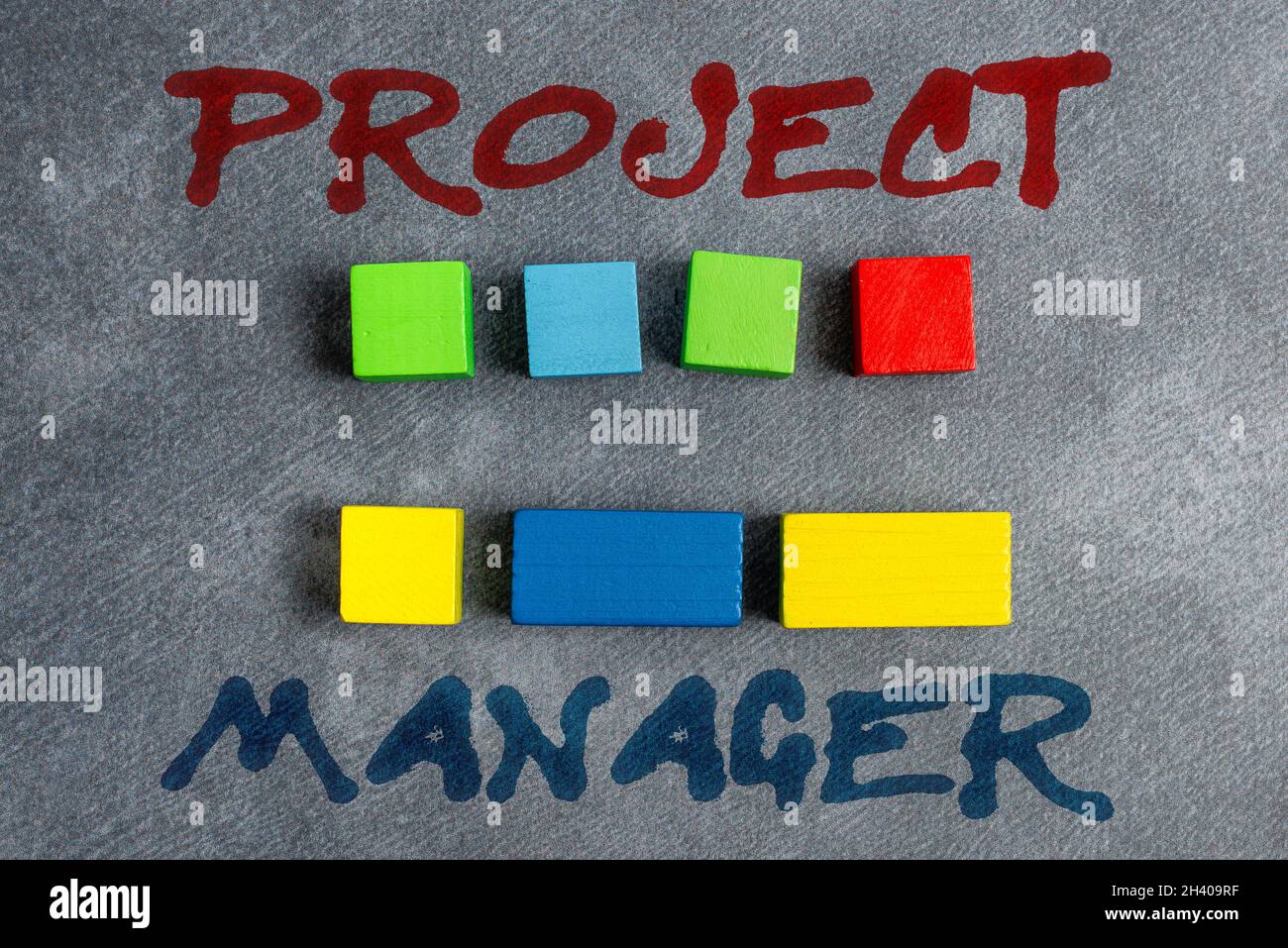 Writing displaying text Project Manager. Concept meaning overall charge of the planning and execution of a project Stack of Samp Stock Photo