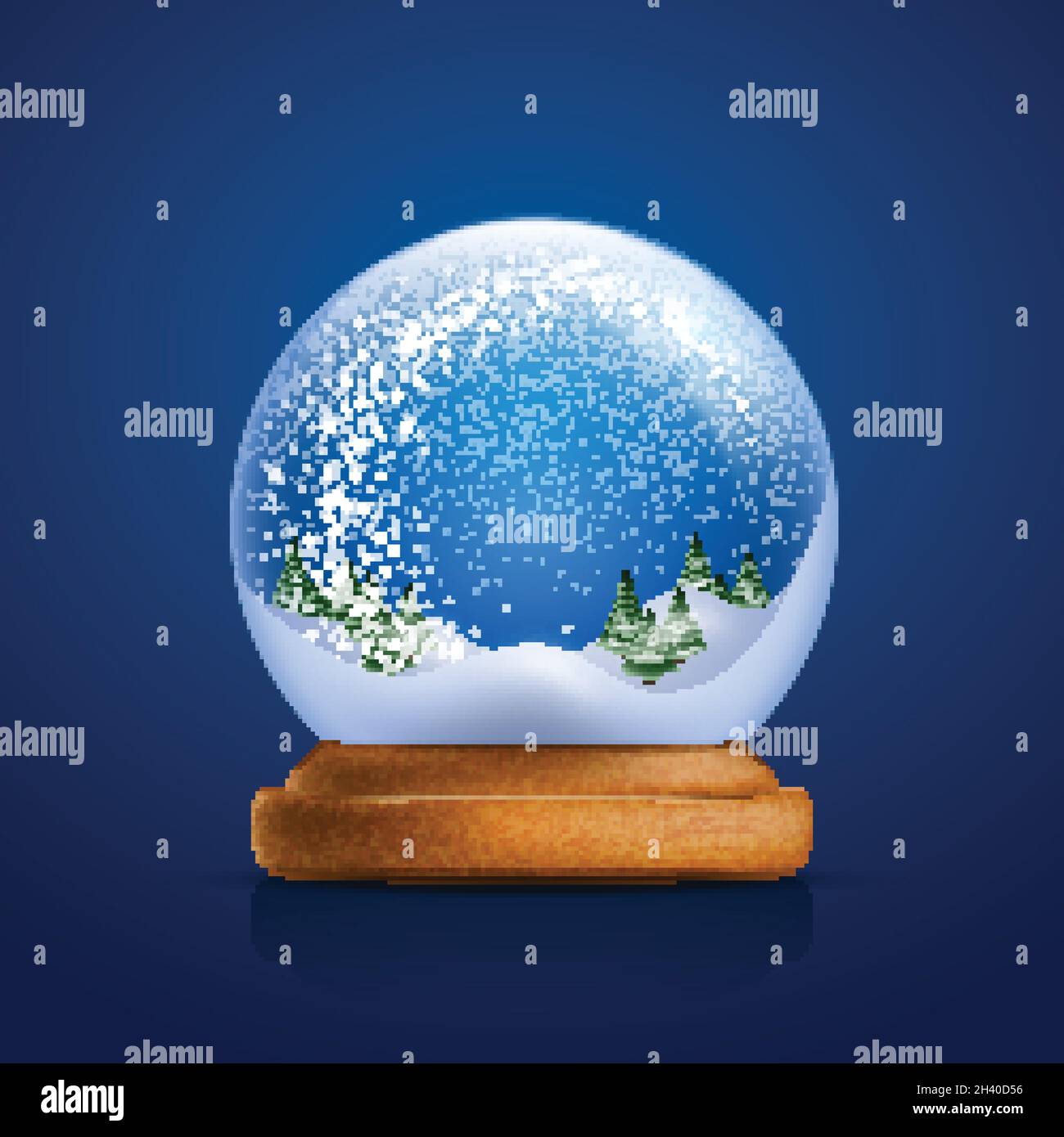 realistic christmas snowball globe vector design illustration Stock ...