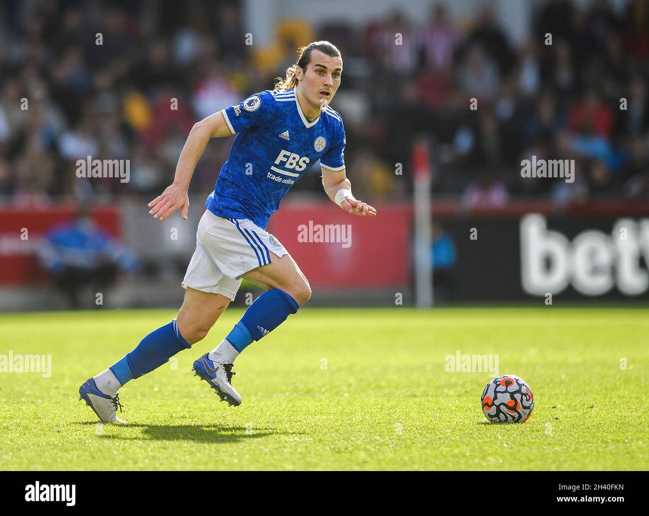 Leicester City's Caglar Soyuncu during the match at the Brentford Community Stadium. Picture : Mark Pain / Alamy Stock Photo
