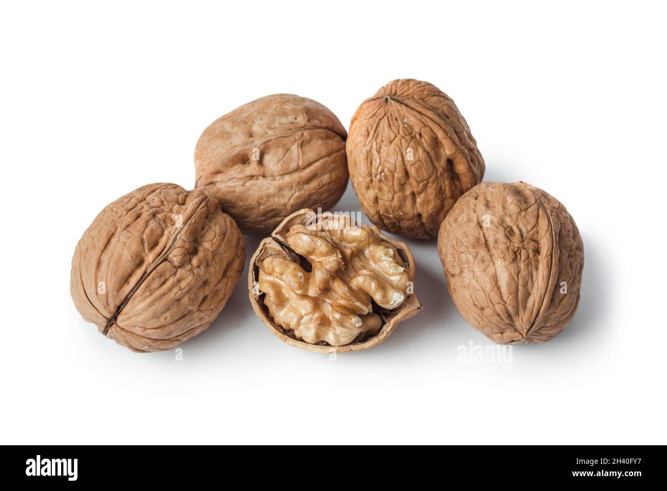 Ripe walnuts Stock Photo