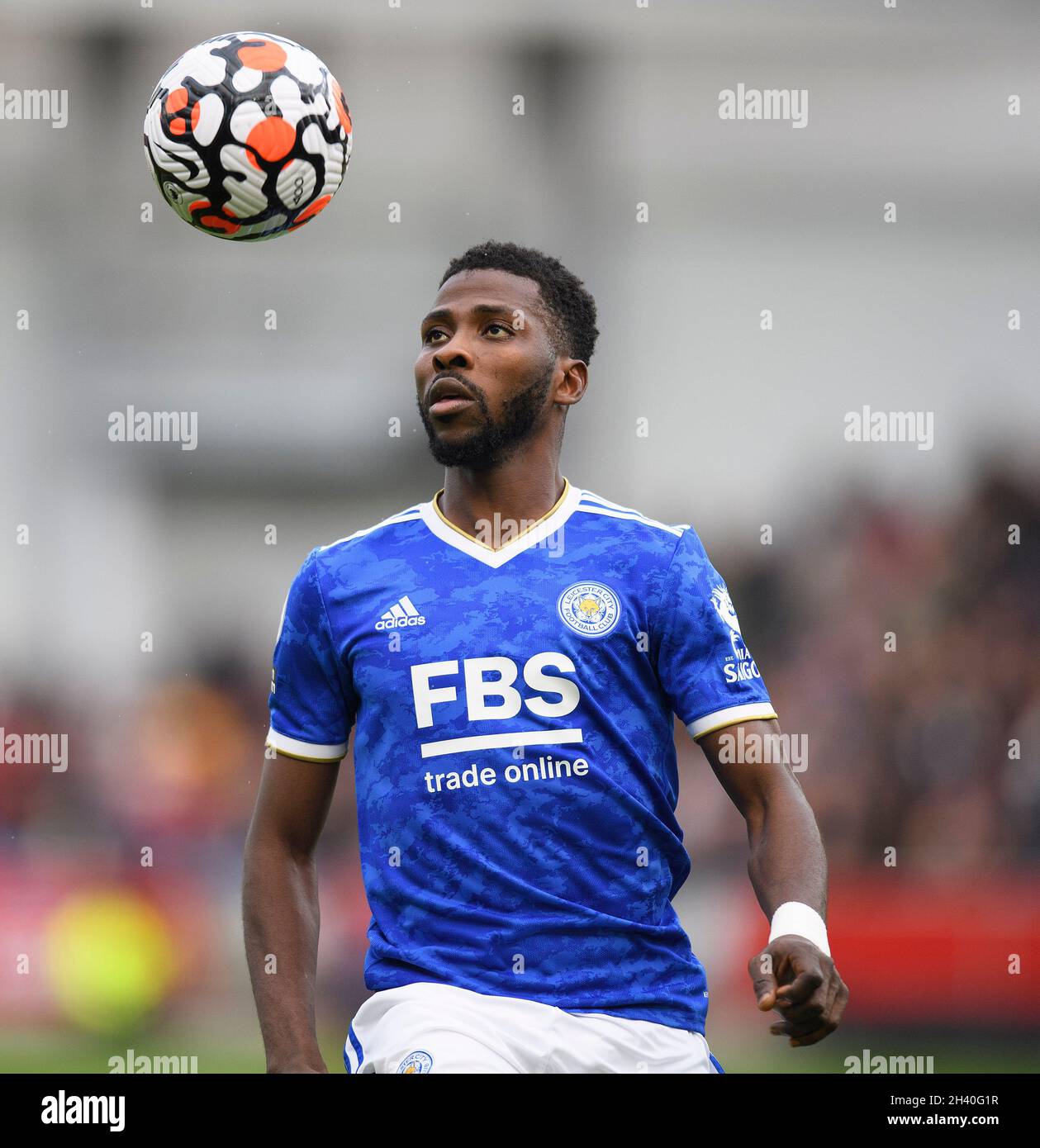 Leicester City's Kelechi Iheanacho during the match at the Brentford Community Stadium. Picture : Mark Pain / Alamy Stock Photo