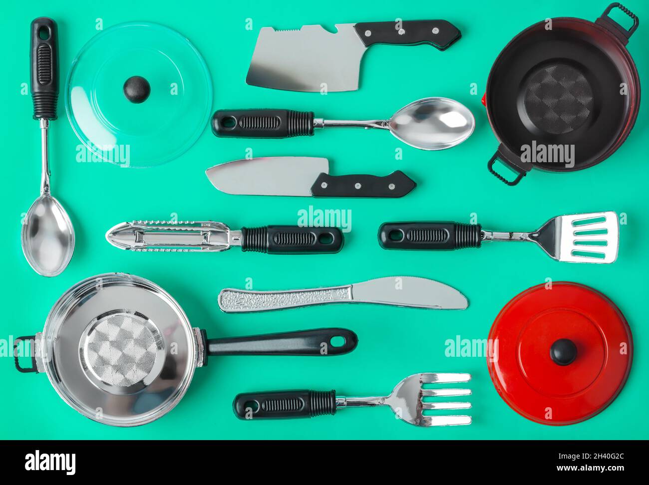 Toy kitchenware Stock Photo