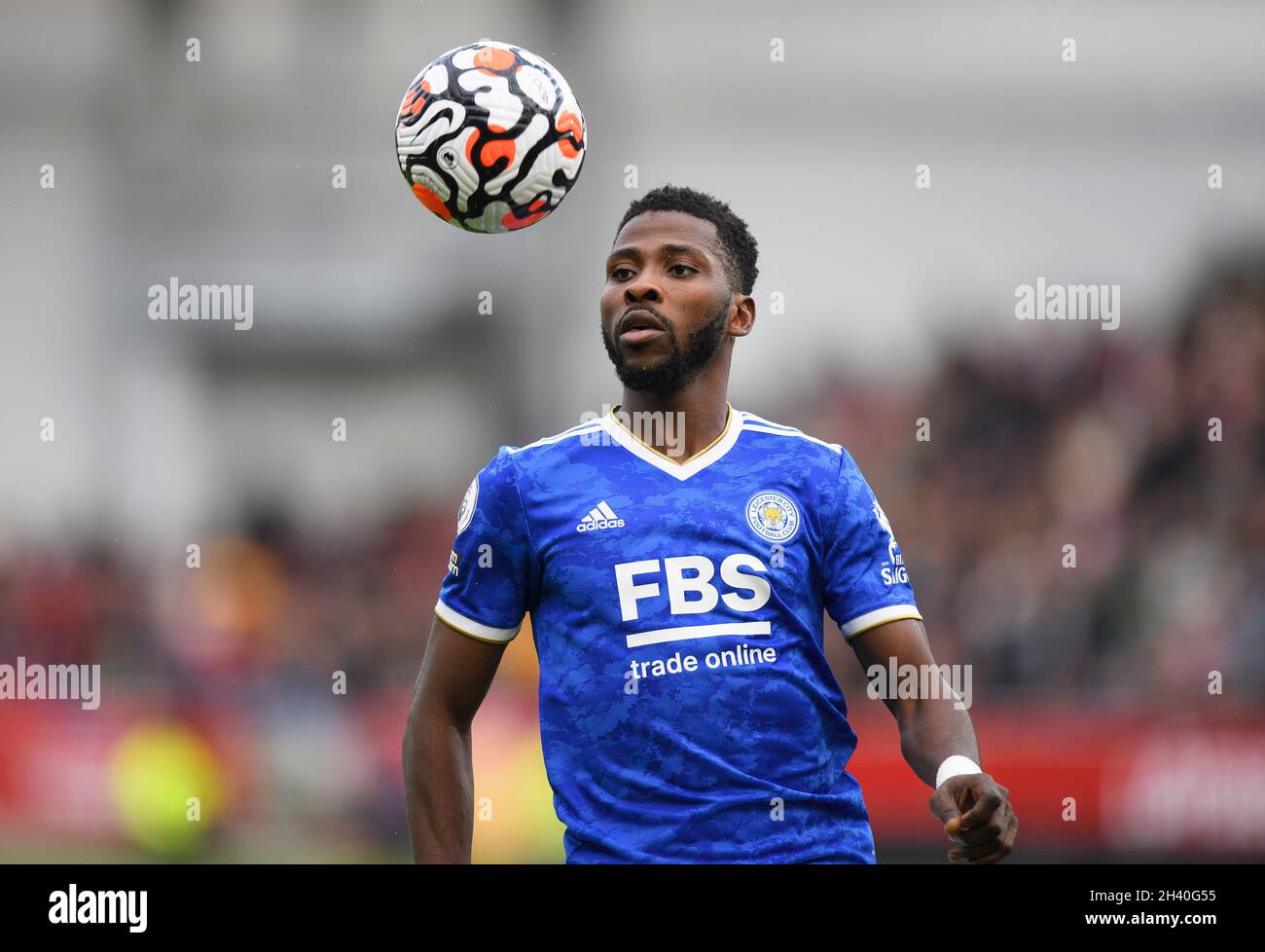 Leicester City's Kelechi Iheanacho during the match at the Brentford Community Stadium. Picture : Mark Pain /  Alamy Stock Photo