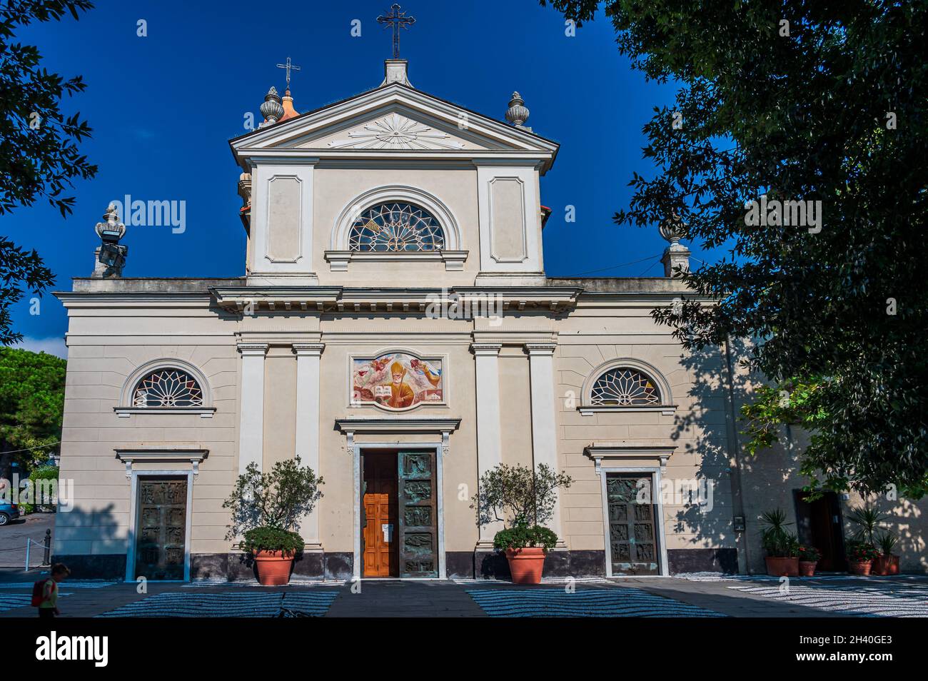 Church of Sant'Ambrogio in Zoagli Stock Photo