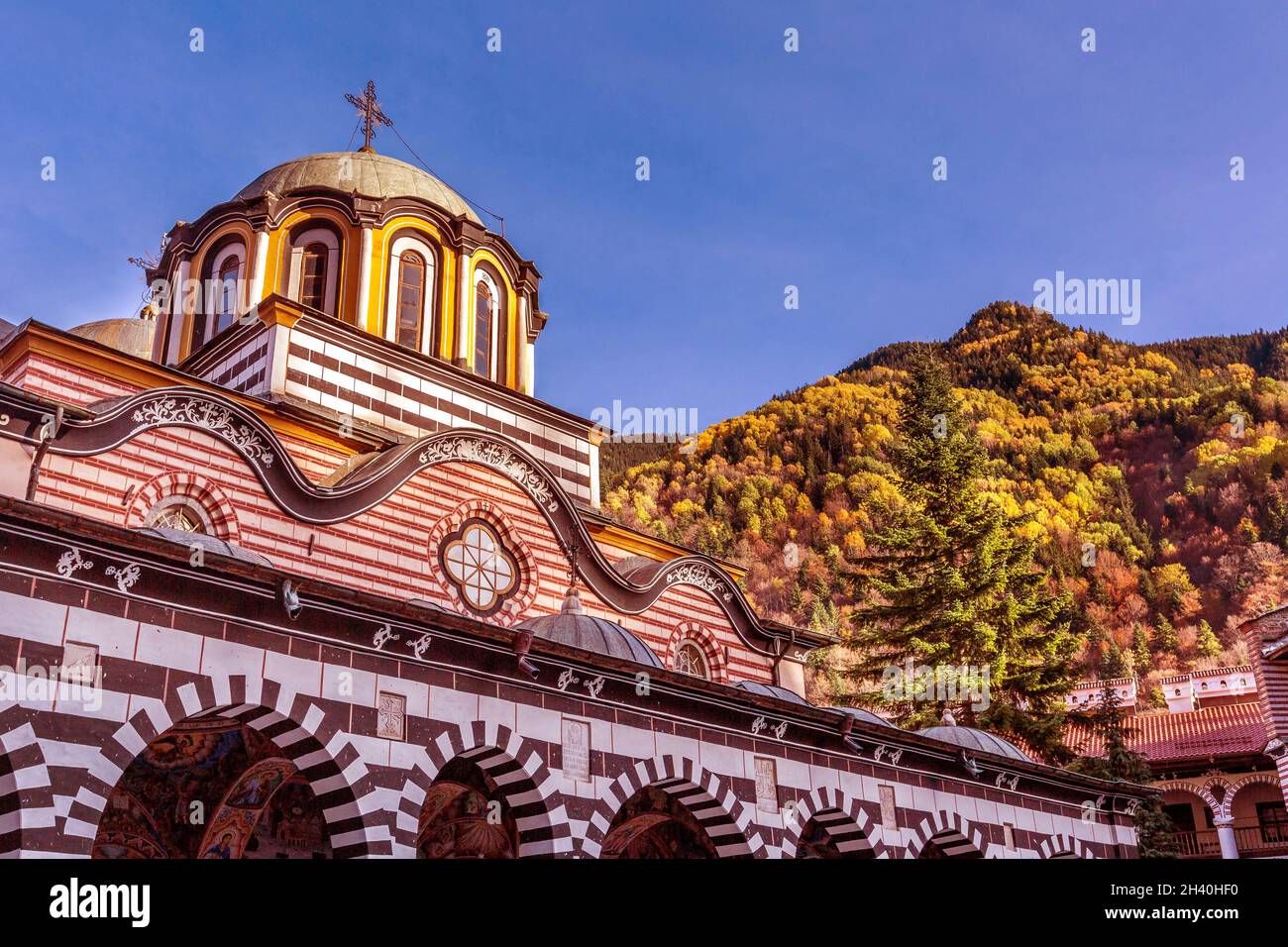Rila Monastery, Rilsky monastery in Bulgaria Stock Photo