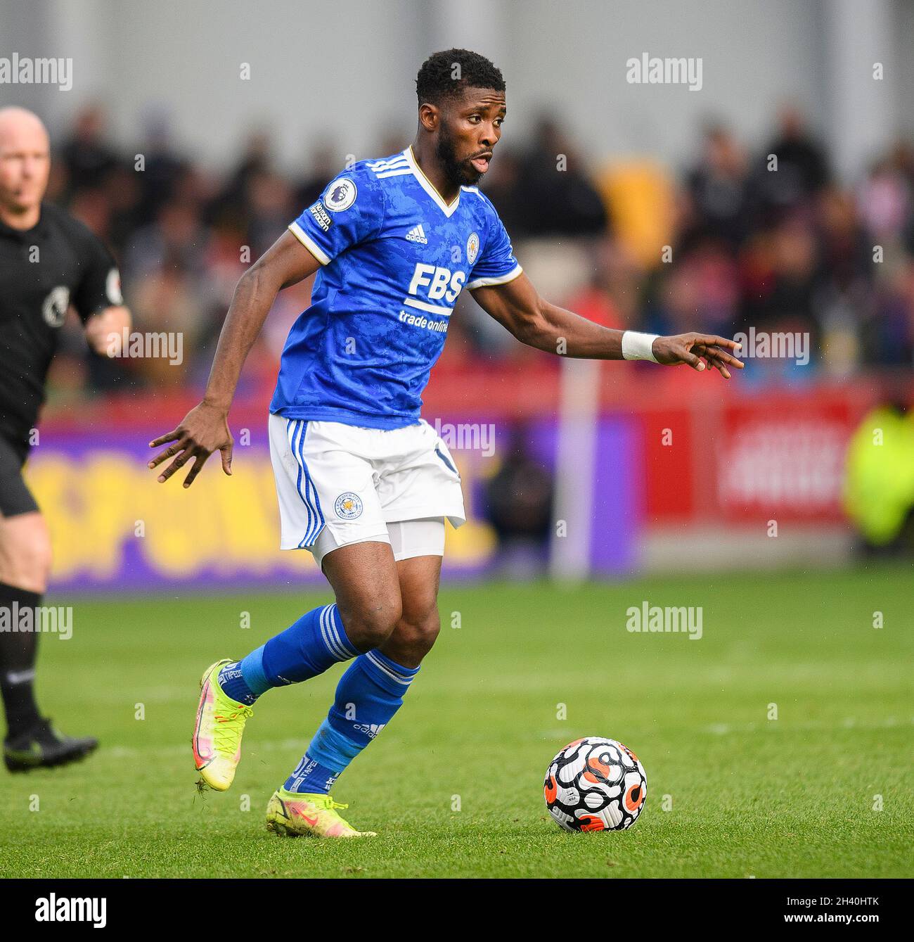 Leicester City's Kelechi Iheanacho during the match at the Brentford Community Stadium. Picture : Mark Pain /  Alamy Stock Photo