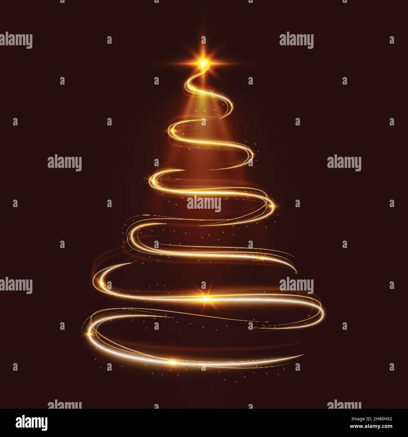 light trail christmas tree vector design illustration Stock Vector ...
