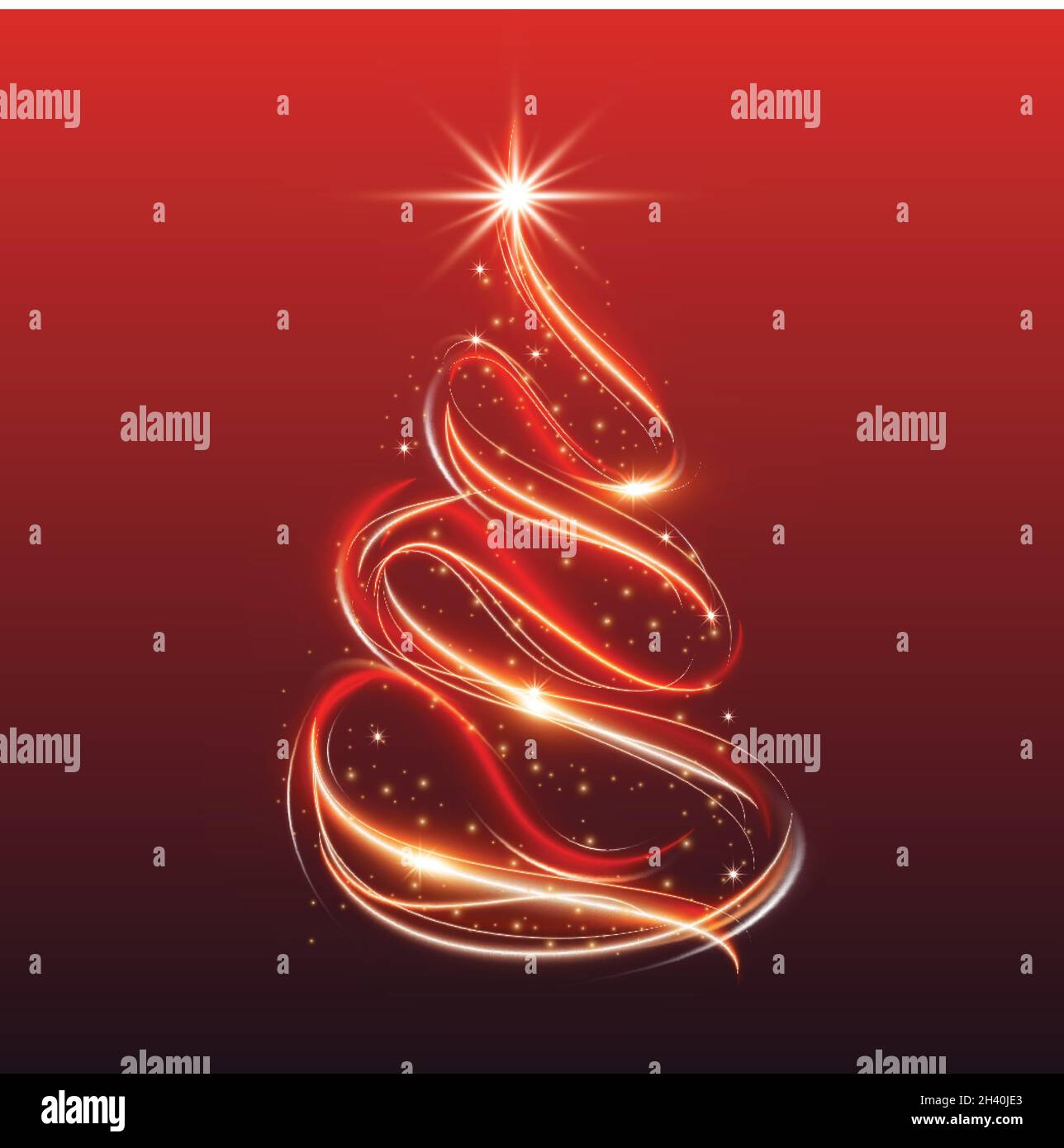 christmas tree light trail vector design illustration Stock Vector Image & Art Alamy