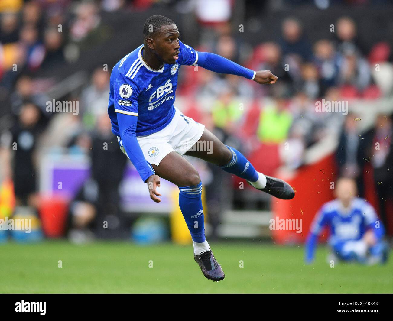 Leicester City's Boubakary Soumare during the match at the Brentford Community Stadium. Picture :  Mark Pain / Alamy Stock Photo