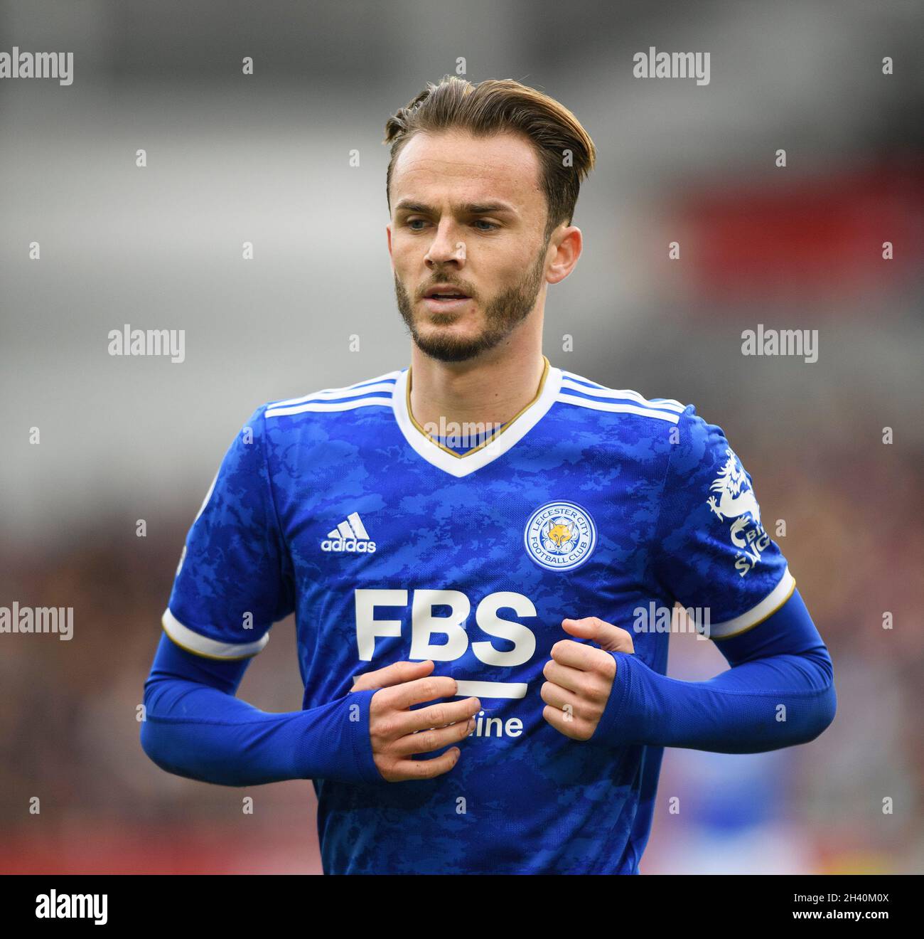 Leicester City's James Maddison during the match at the Brentford Community Stadium. Picture Mark Pain / Alamy Stock Photo