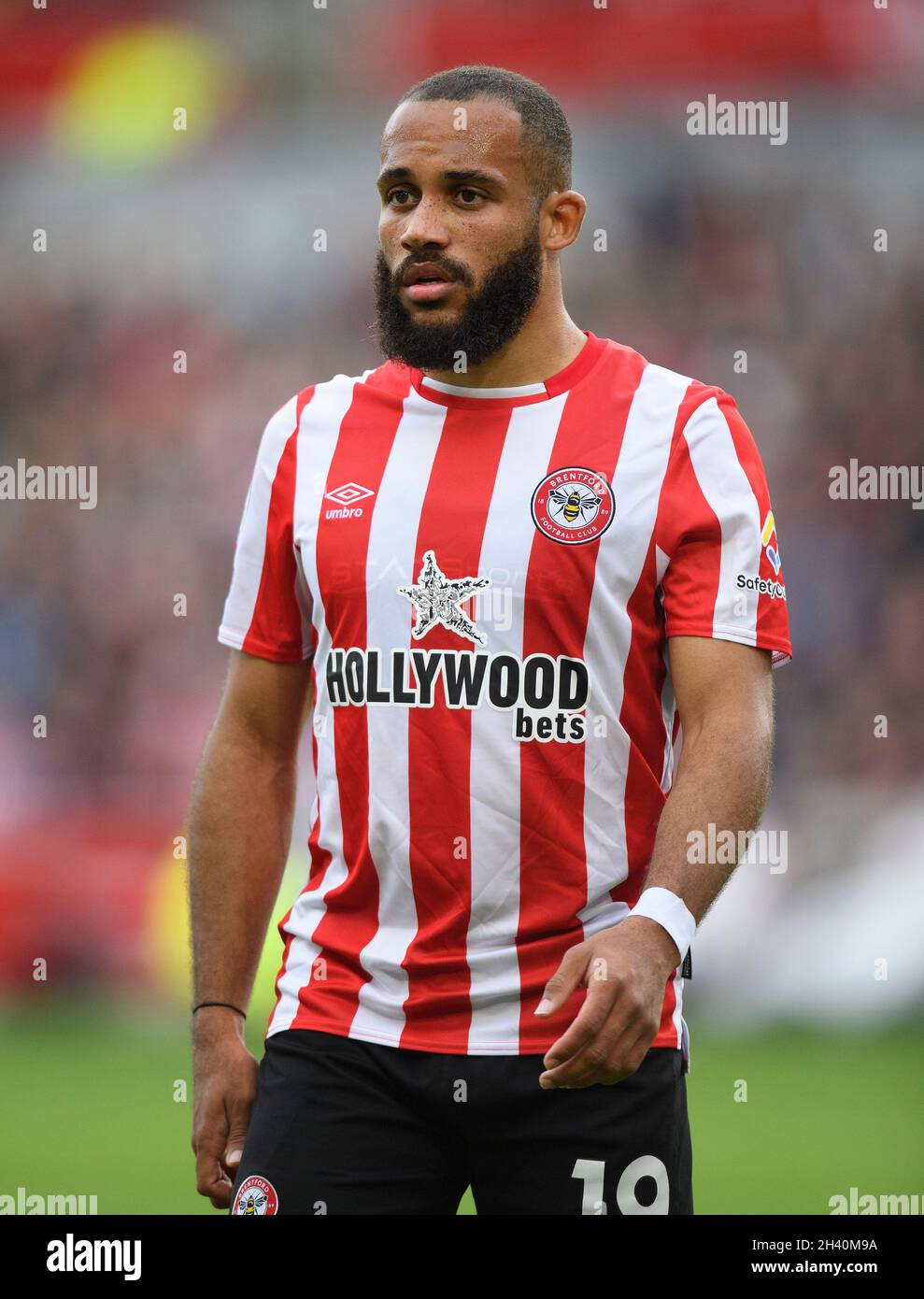 Brentford's Bryan Mbeumo during the match at the Brentford Community Stadium. Picture : Mark Pain / Alamy Stock Photo